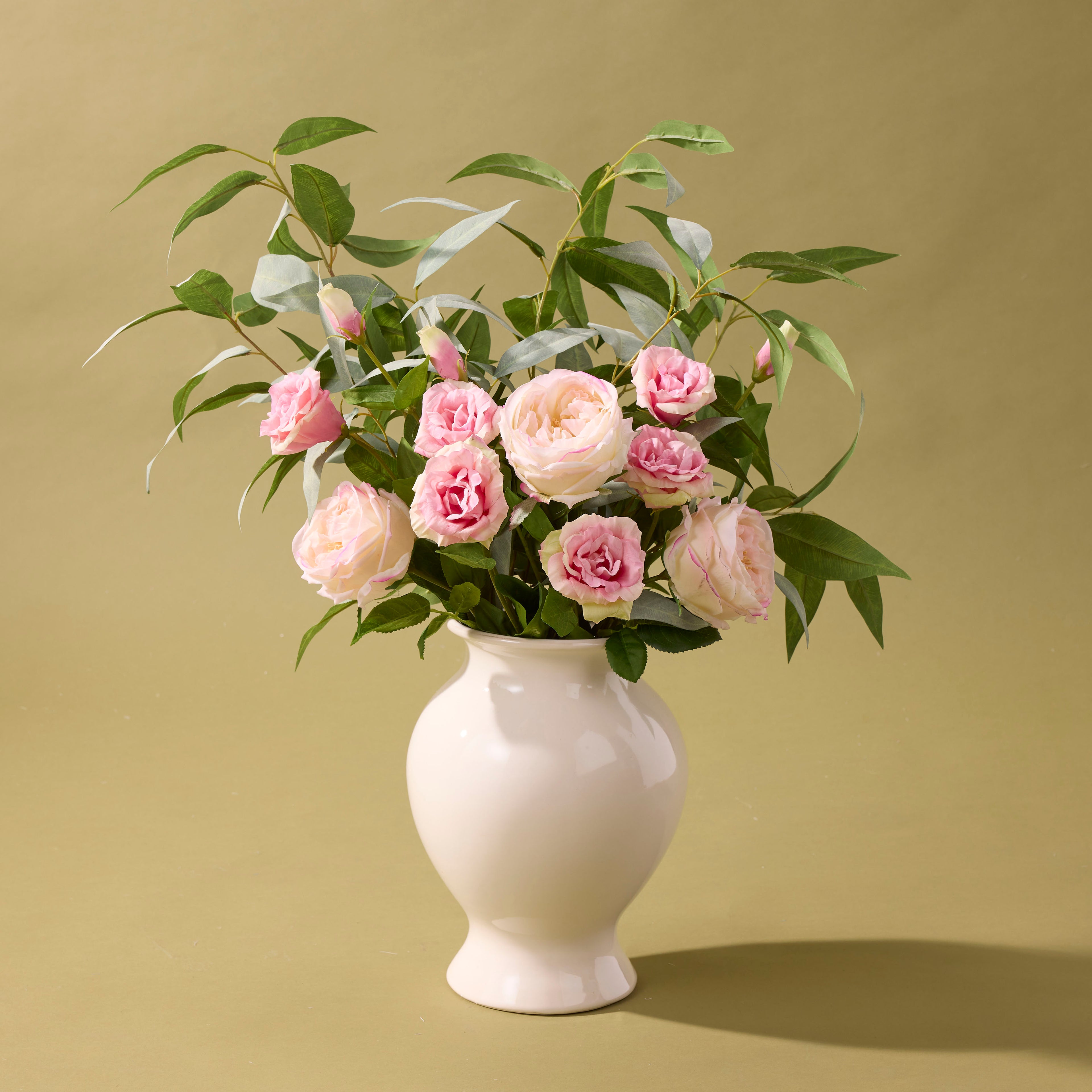 Faux Austin Rose Stem | Light Pink - 45cm
