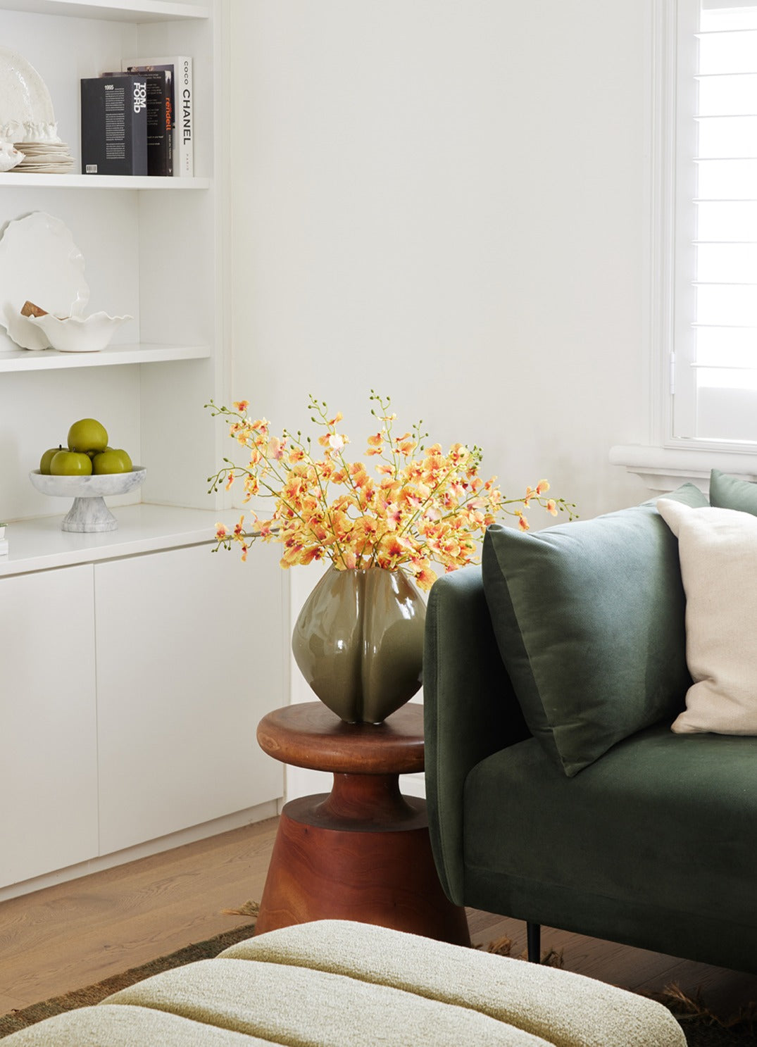 Faux Dancing Orchid Spray - Bambi Vase | Three Birds Set