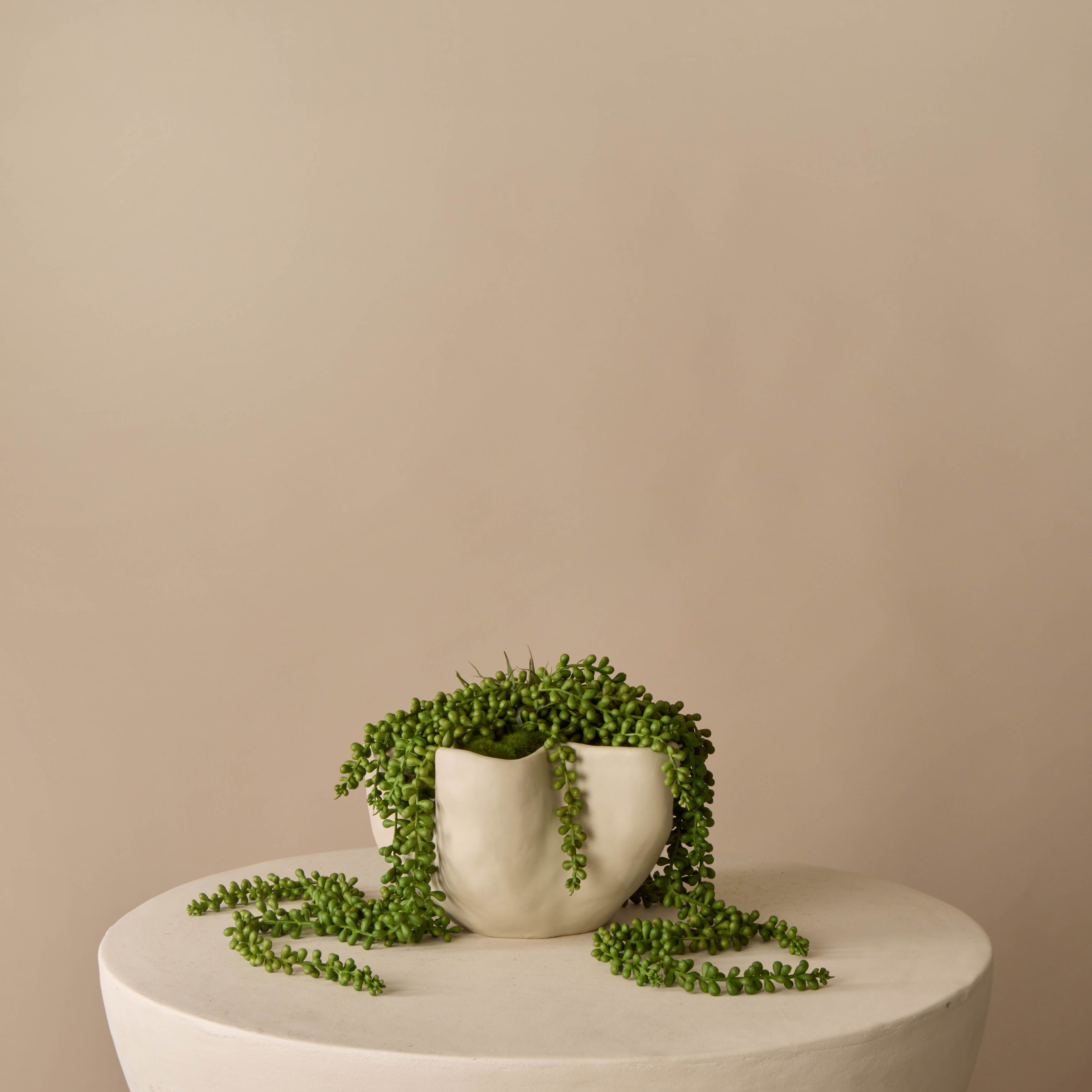 Faux Hanging Pearls - Fluid Vase | Three Birds Set