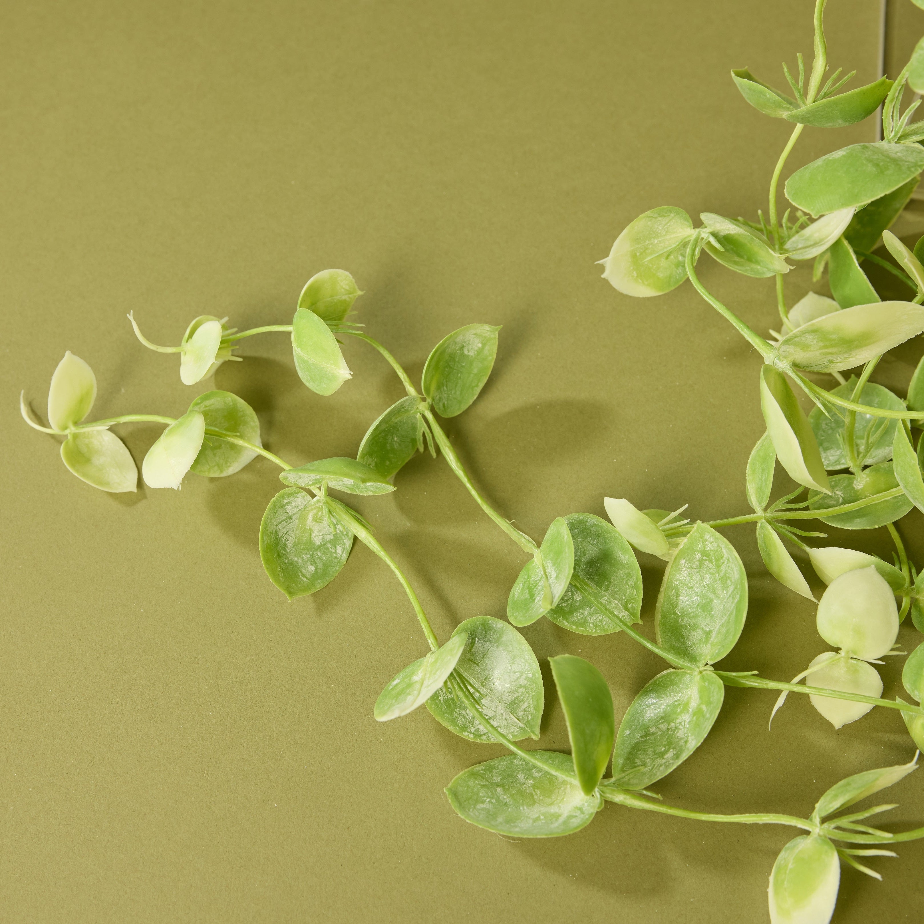 Faux Coin Leaf Hanging Plant in Garden Pot | 90cm