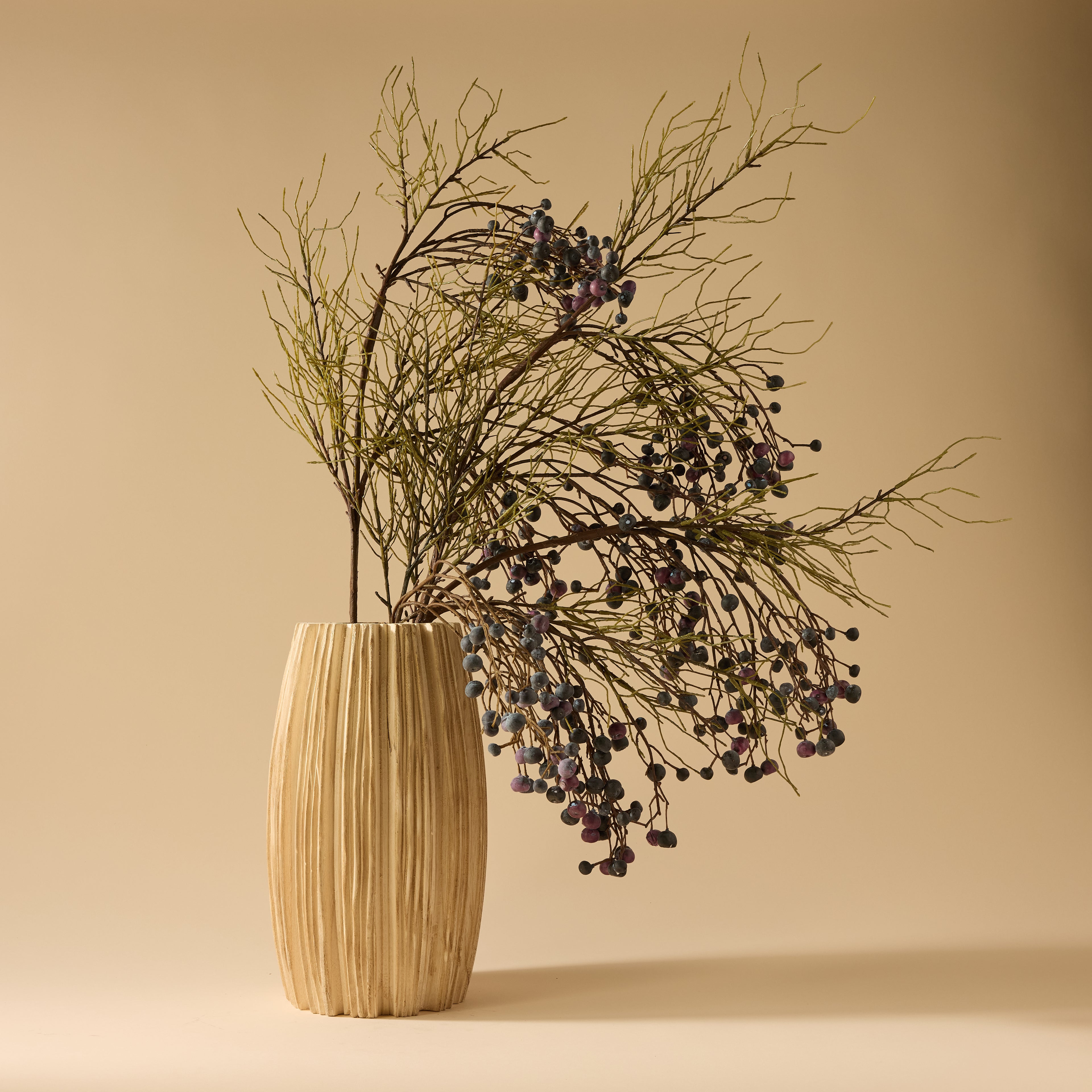 Dansk Ribbed Vase| Natural - 37cm