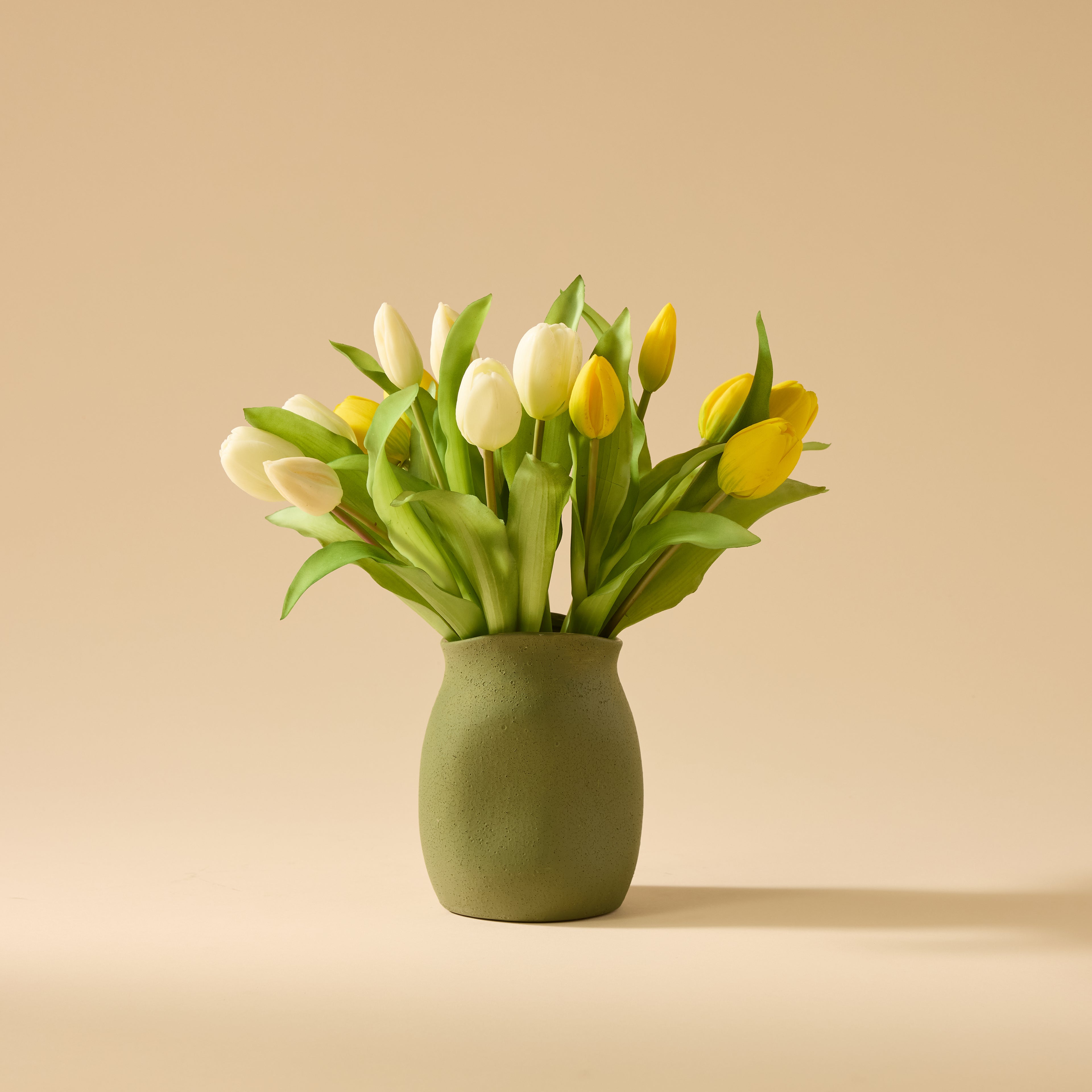 Faux Tulip Bunch | Yellow - 30cm