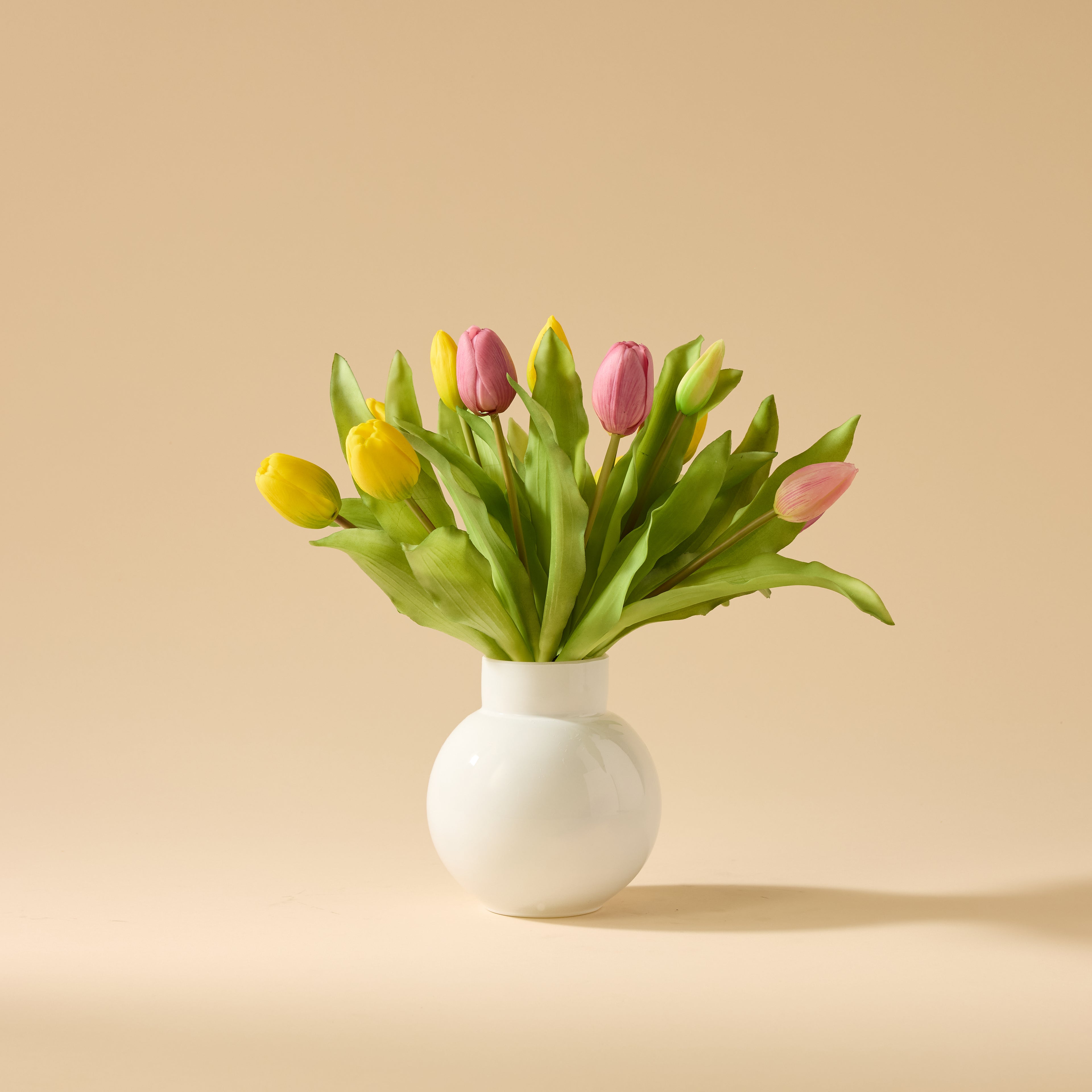 Faux Tulip Bunch | Yellow - 30cm