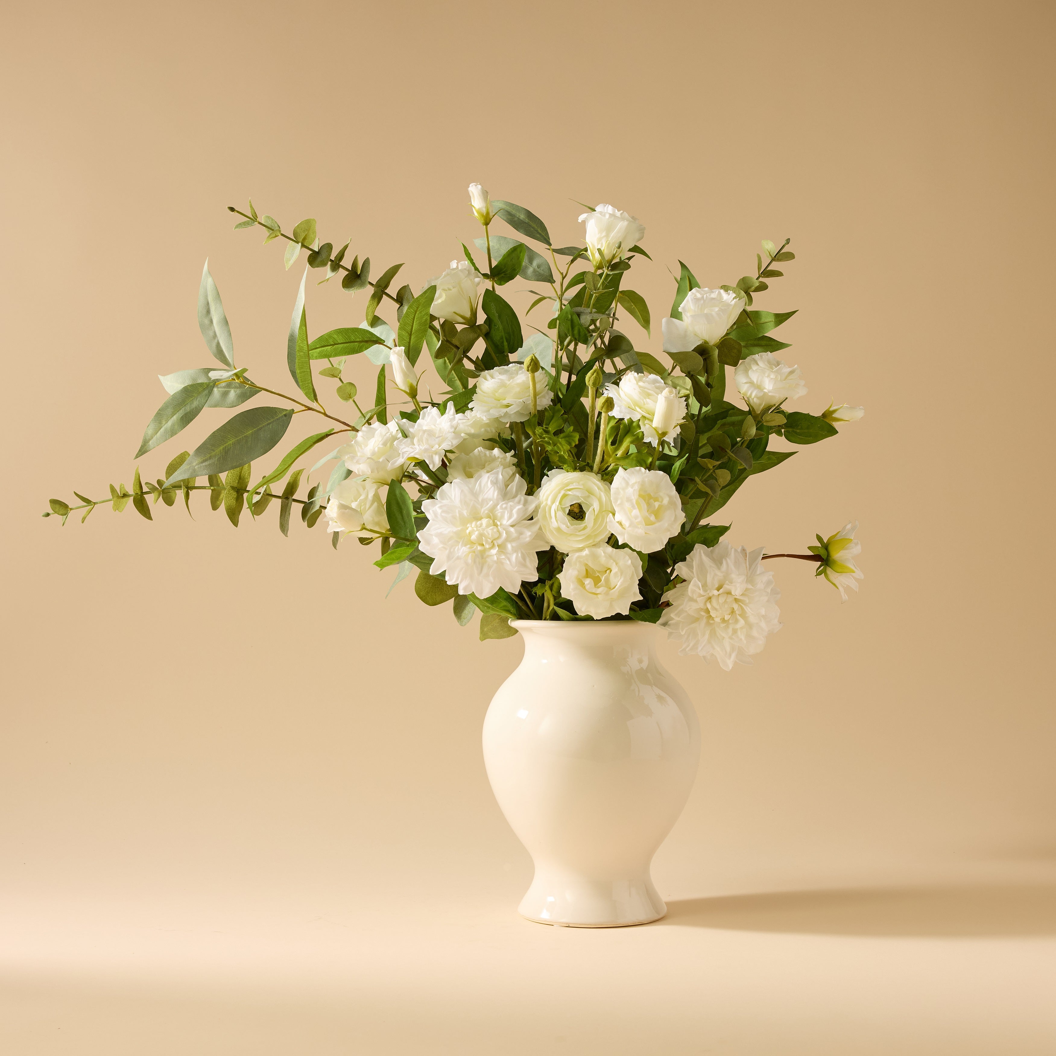 Ceramic Provincial Footed Vessel | White - 28.5cm