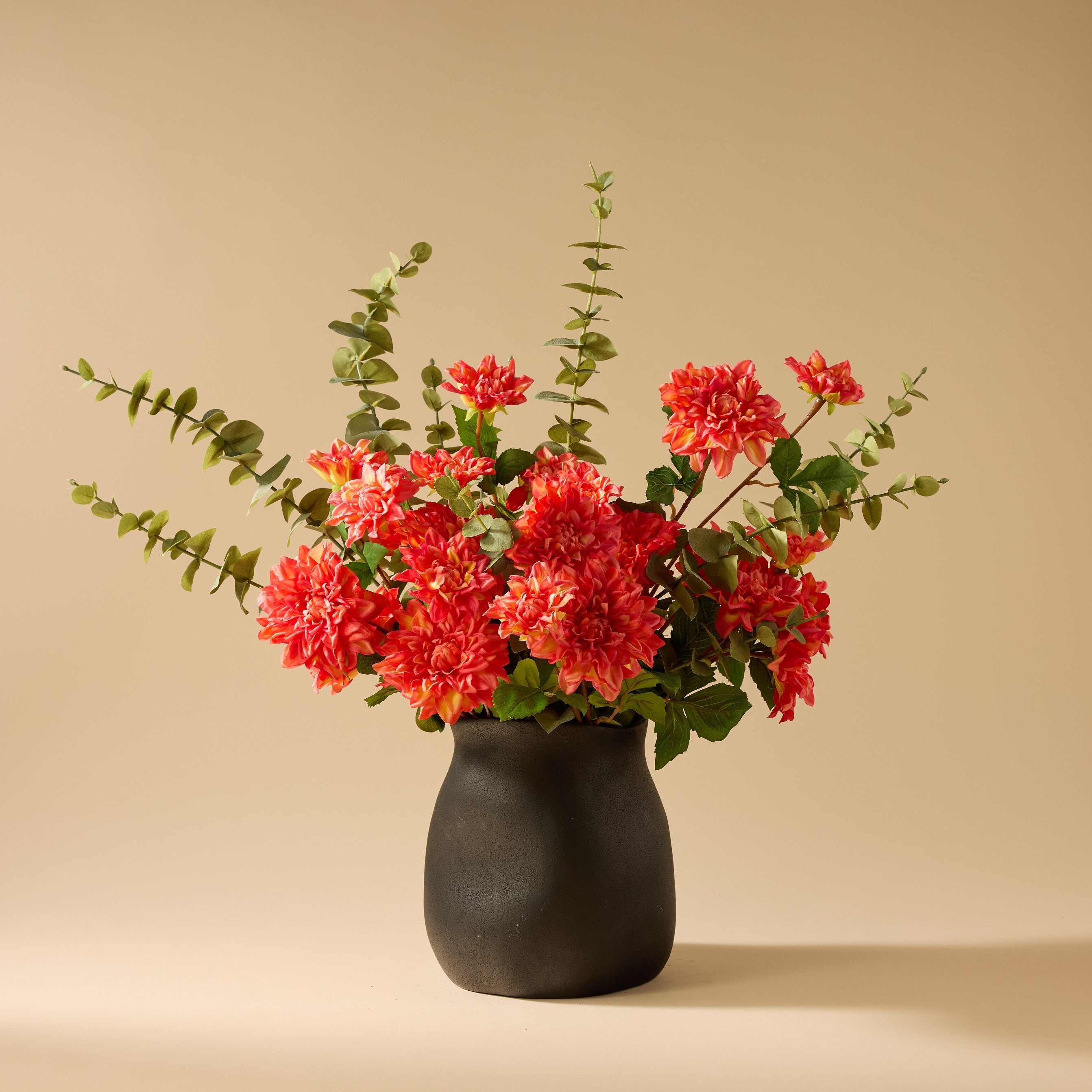 Faux Dahlia Bud Stem | Orange - 60cm