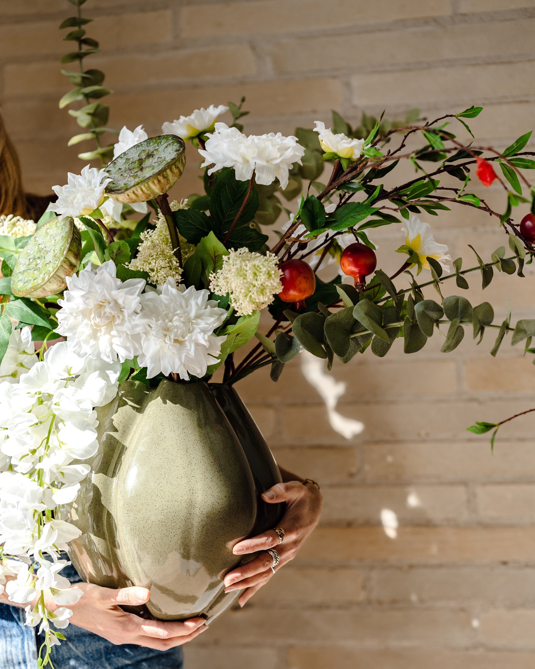 Faux Weeping Pomegranate | Red - 130cm