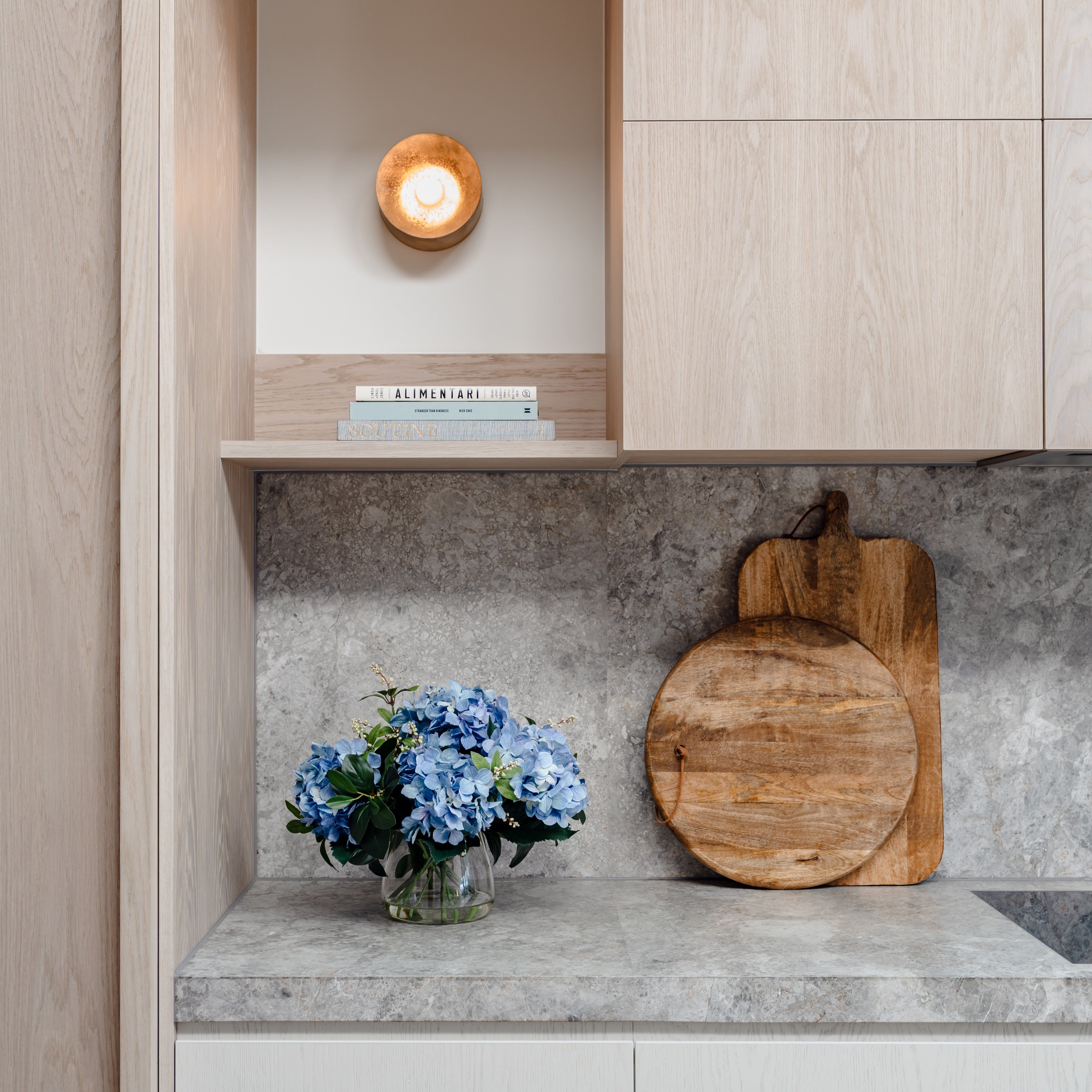 Faux Hydrangea Nite Berry-Classic Bowl | Blue - 55cm