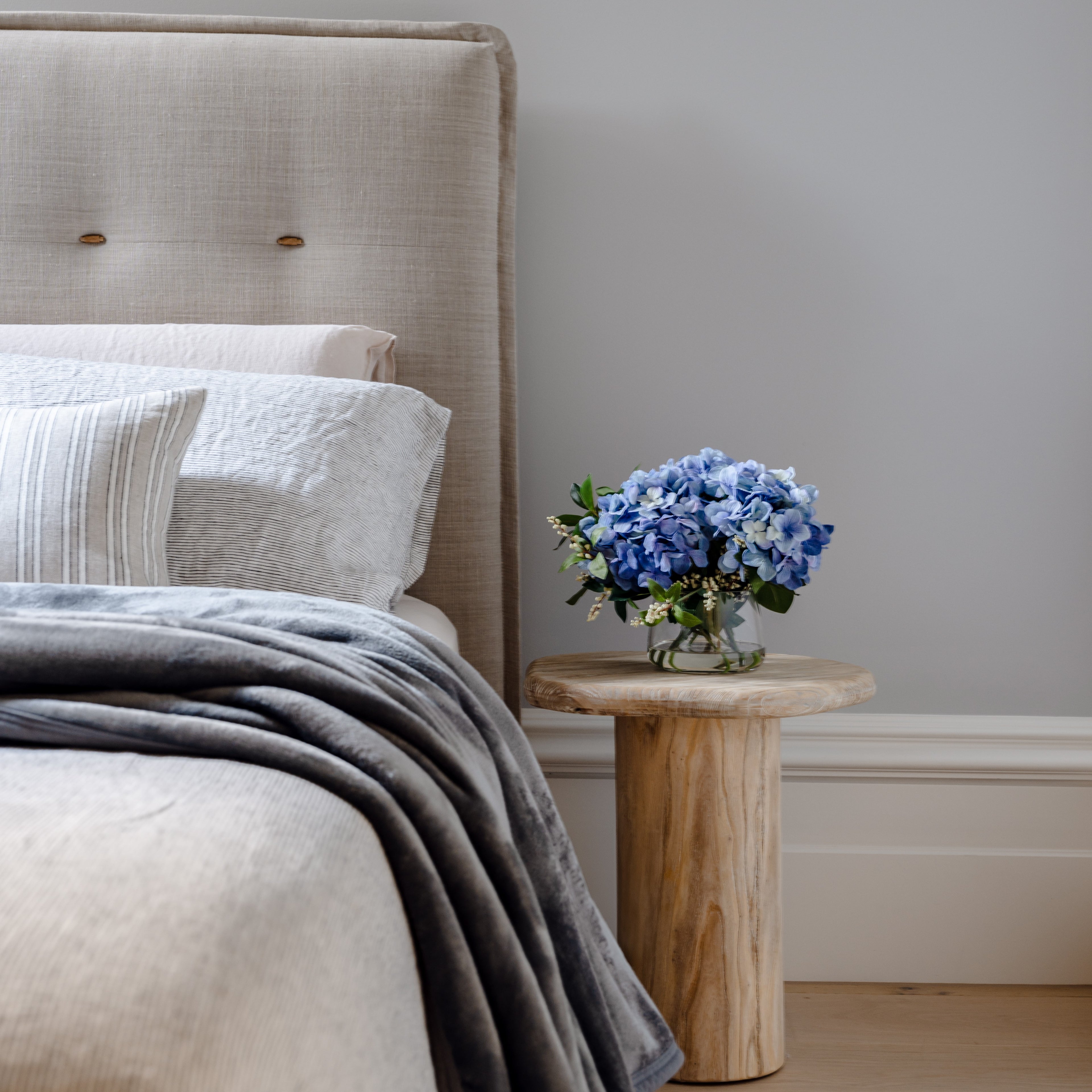 Faux Hydrangea Nite Berry - Classic Bowl | Blue - 43cm