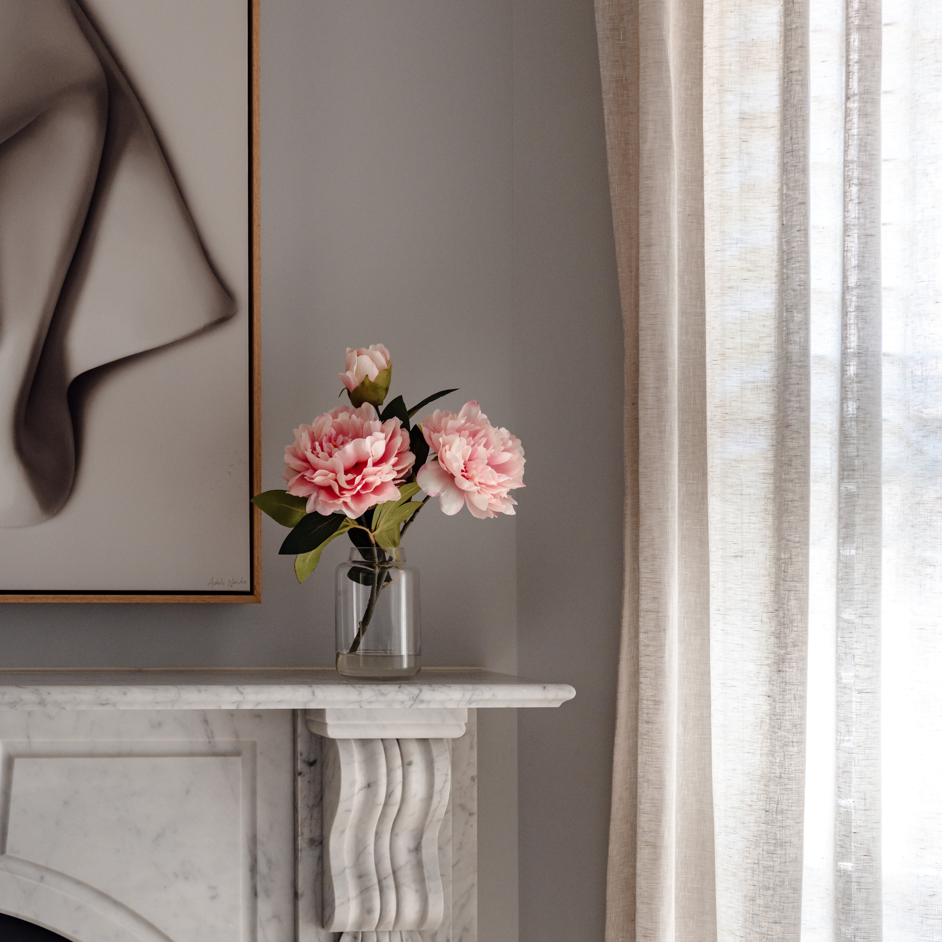 Faux Peony - Pauline Vase | Pink - 43cm