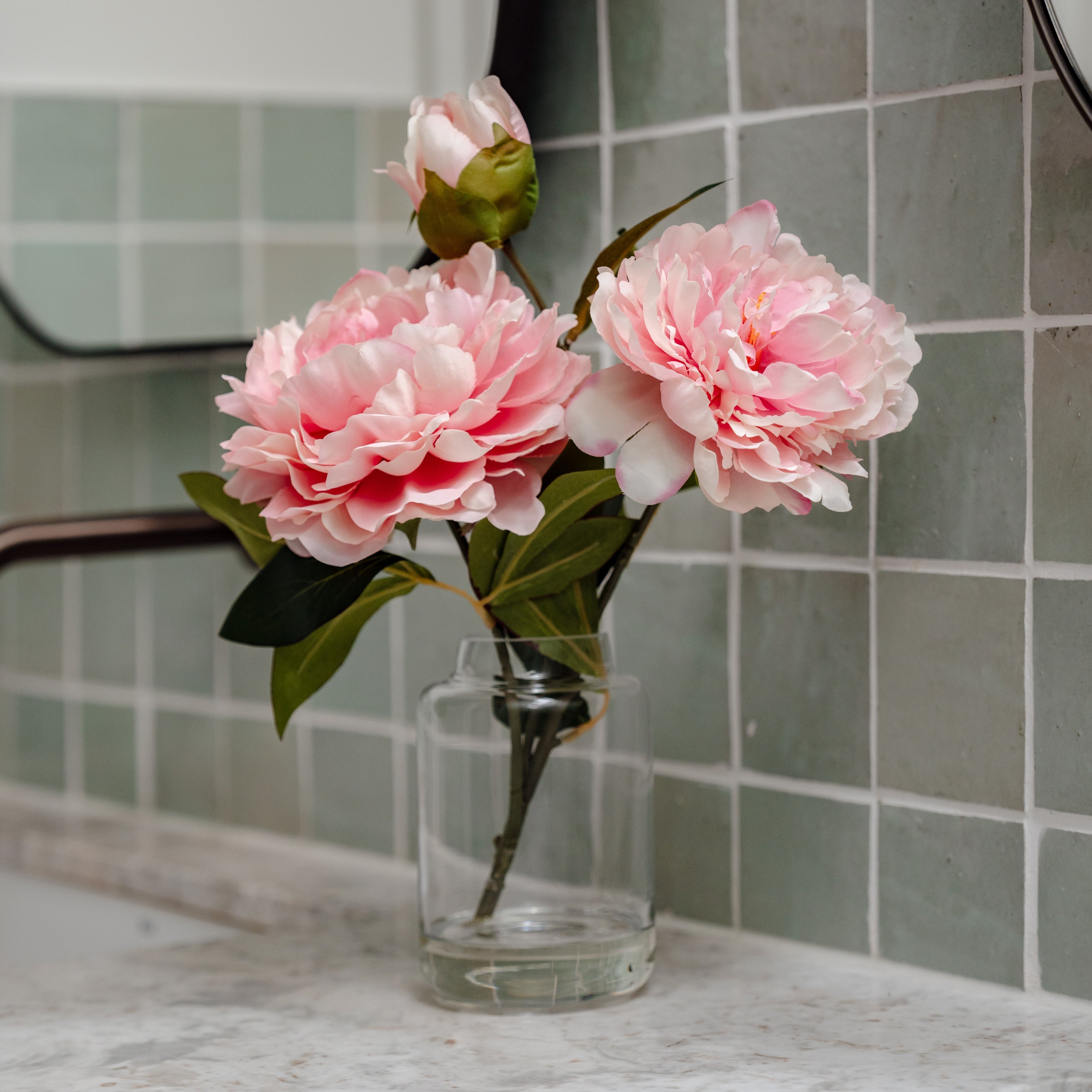 Faux Peony - Pauline Vase | Pink - 43cm