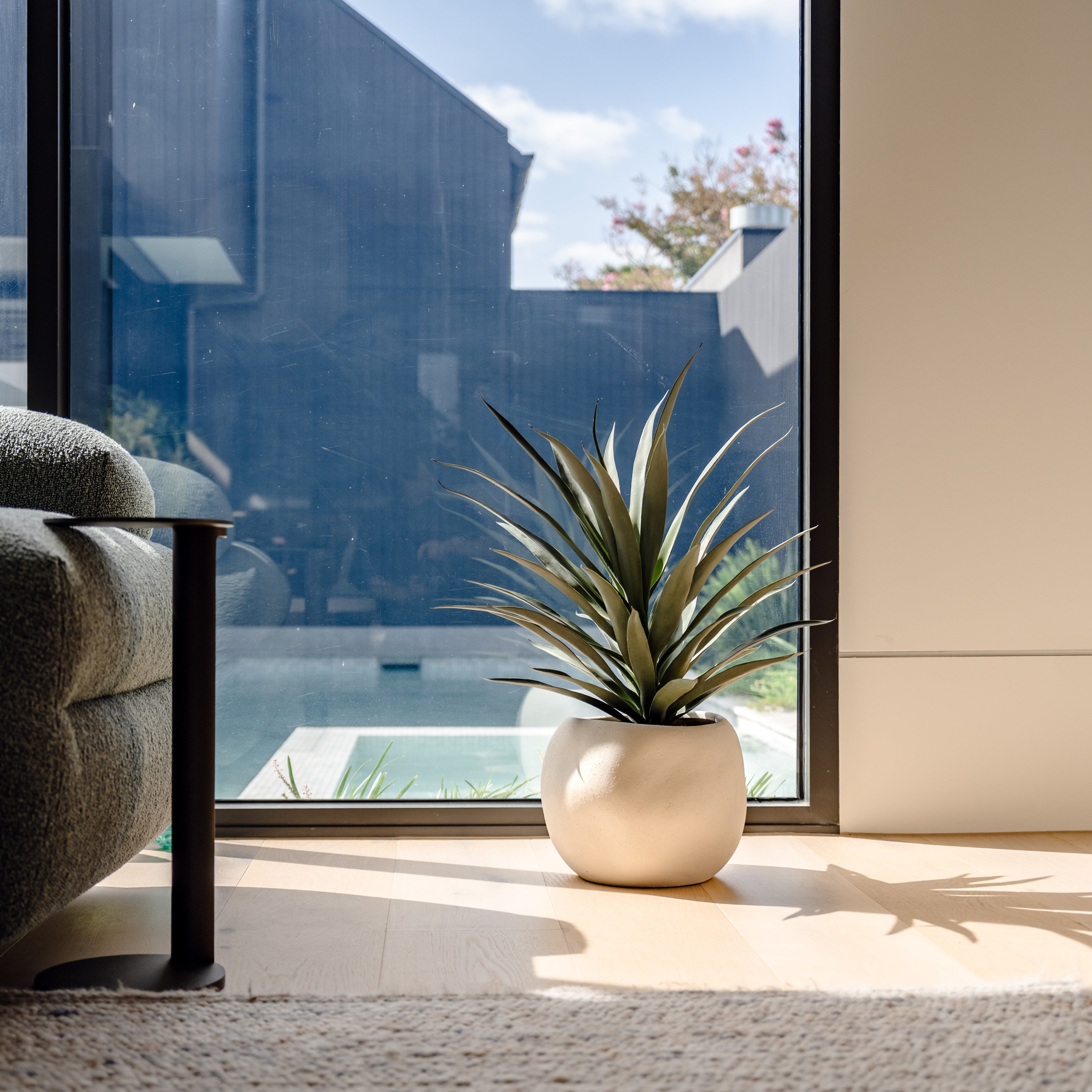 Faux Yucca Plant - Lyon Planter | Cream - 78cm