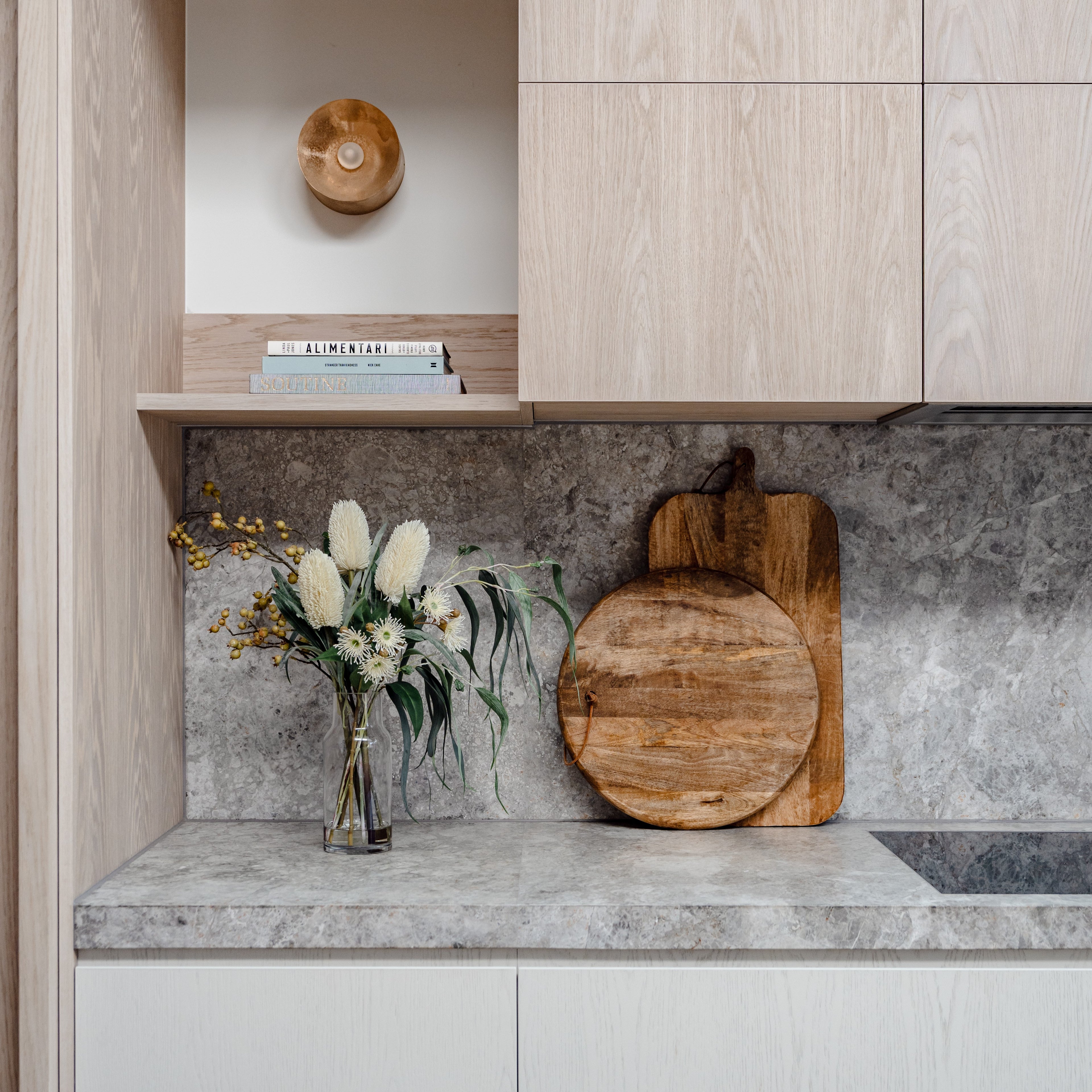 Faux Banksia Eucalyptus Arrangement - Rachel Vase | Cream - 85cm