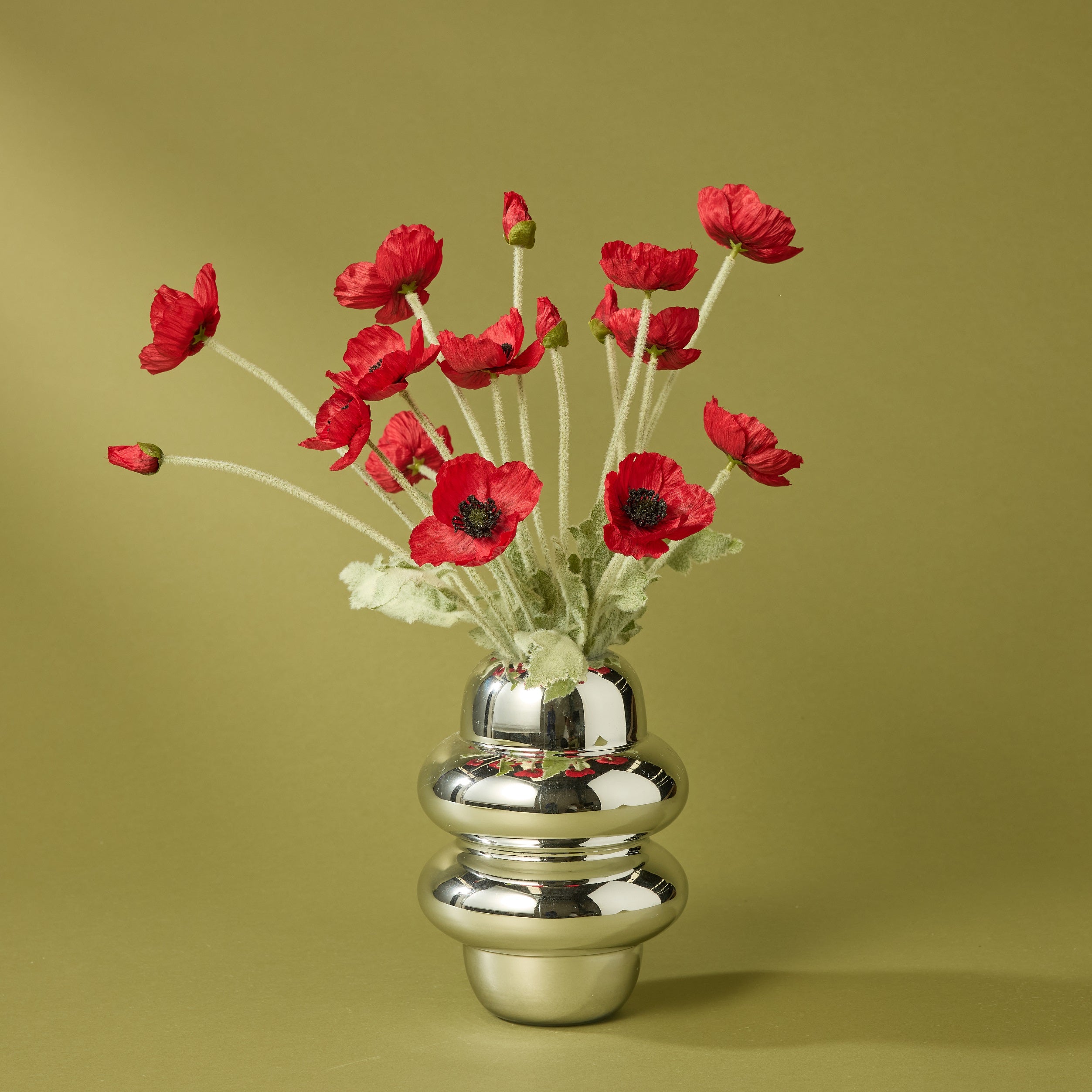 Faux Poppy Spray | Red - 60cm