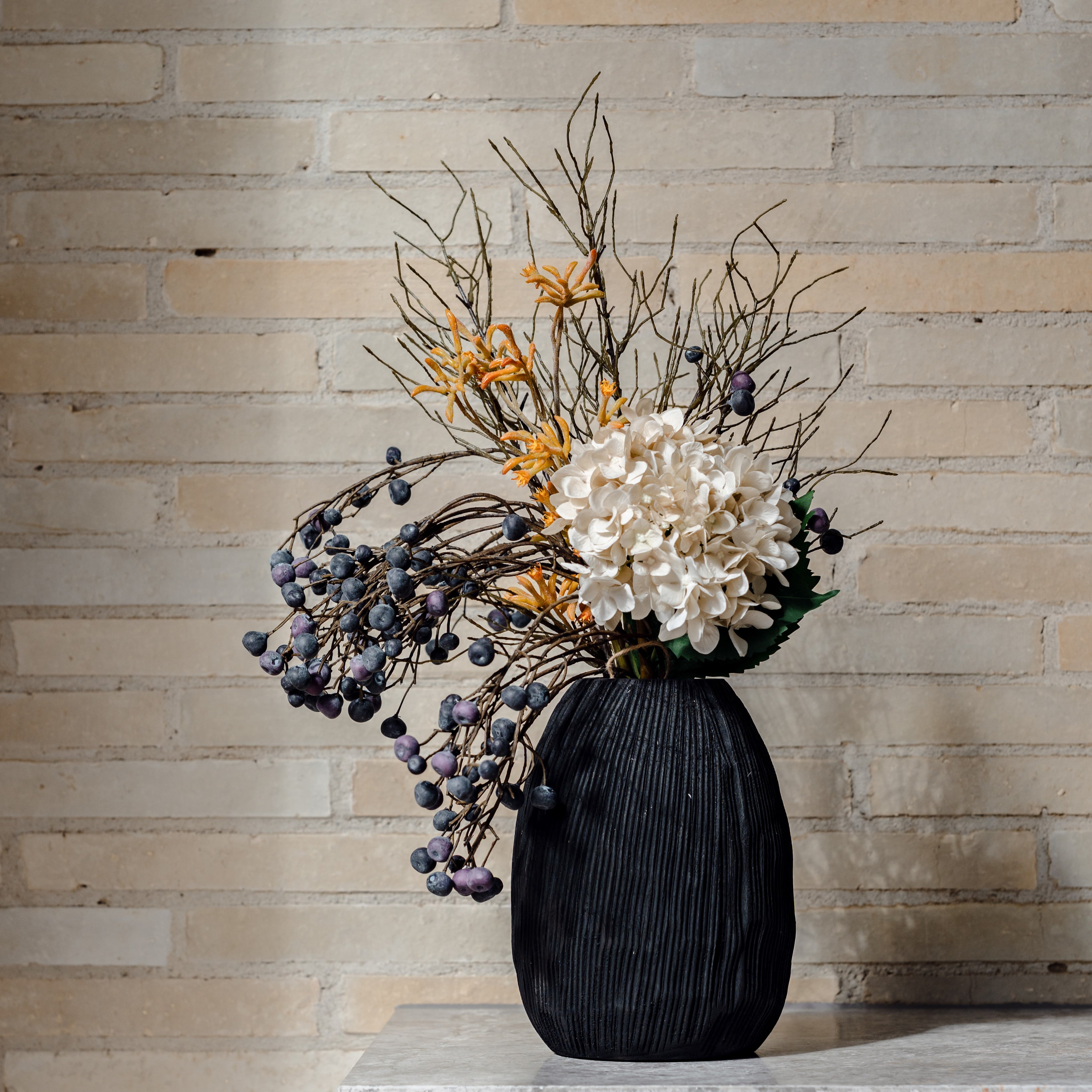 Faux Kangaroo Paw Spray | Yellow - 84cm