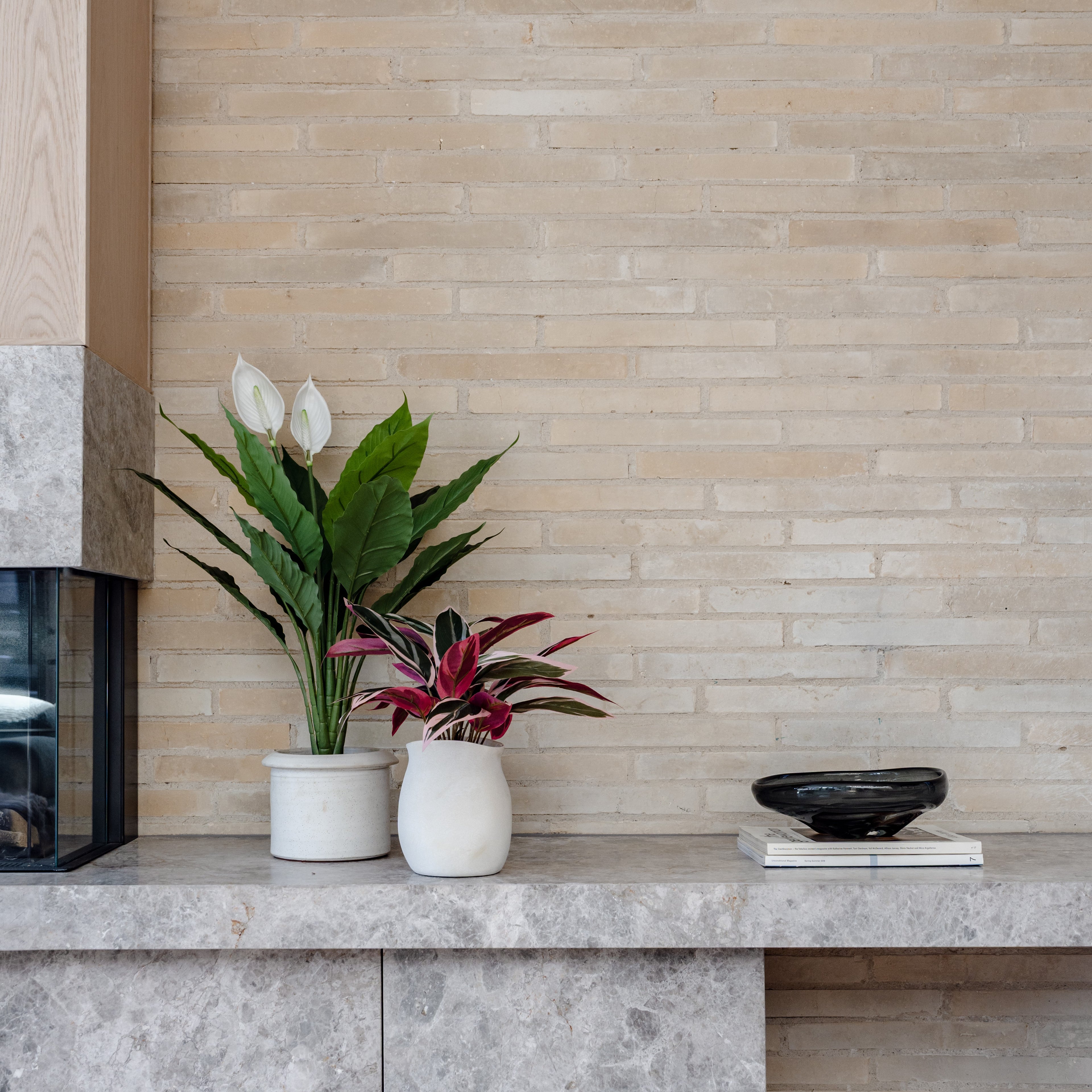 Faux Cordyline Plant - Maliah Pot | Cream - 39cm