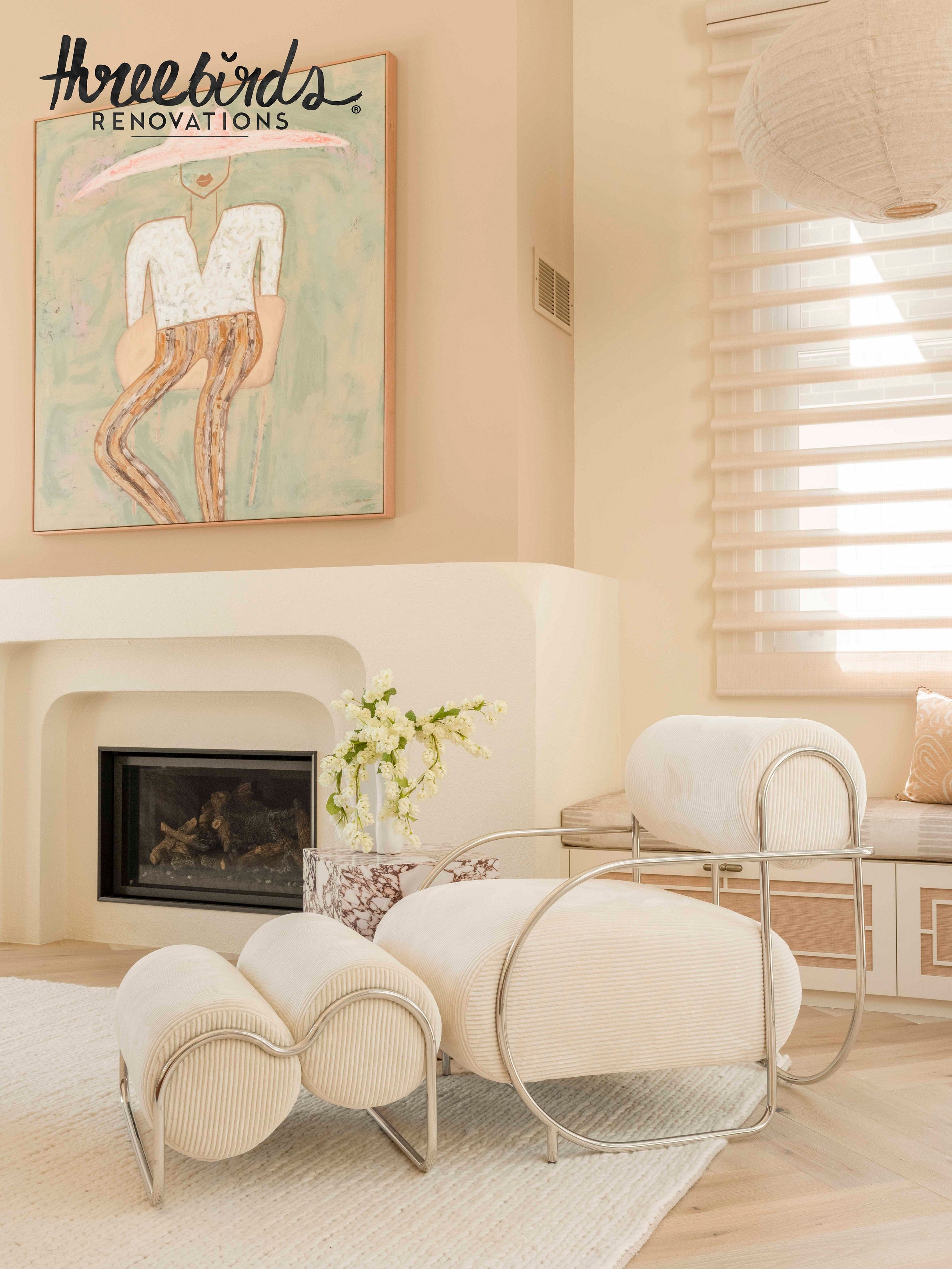 Faux Hops Flower Stem | White - 97cm