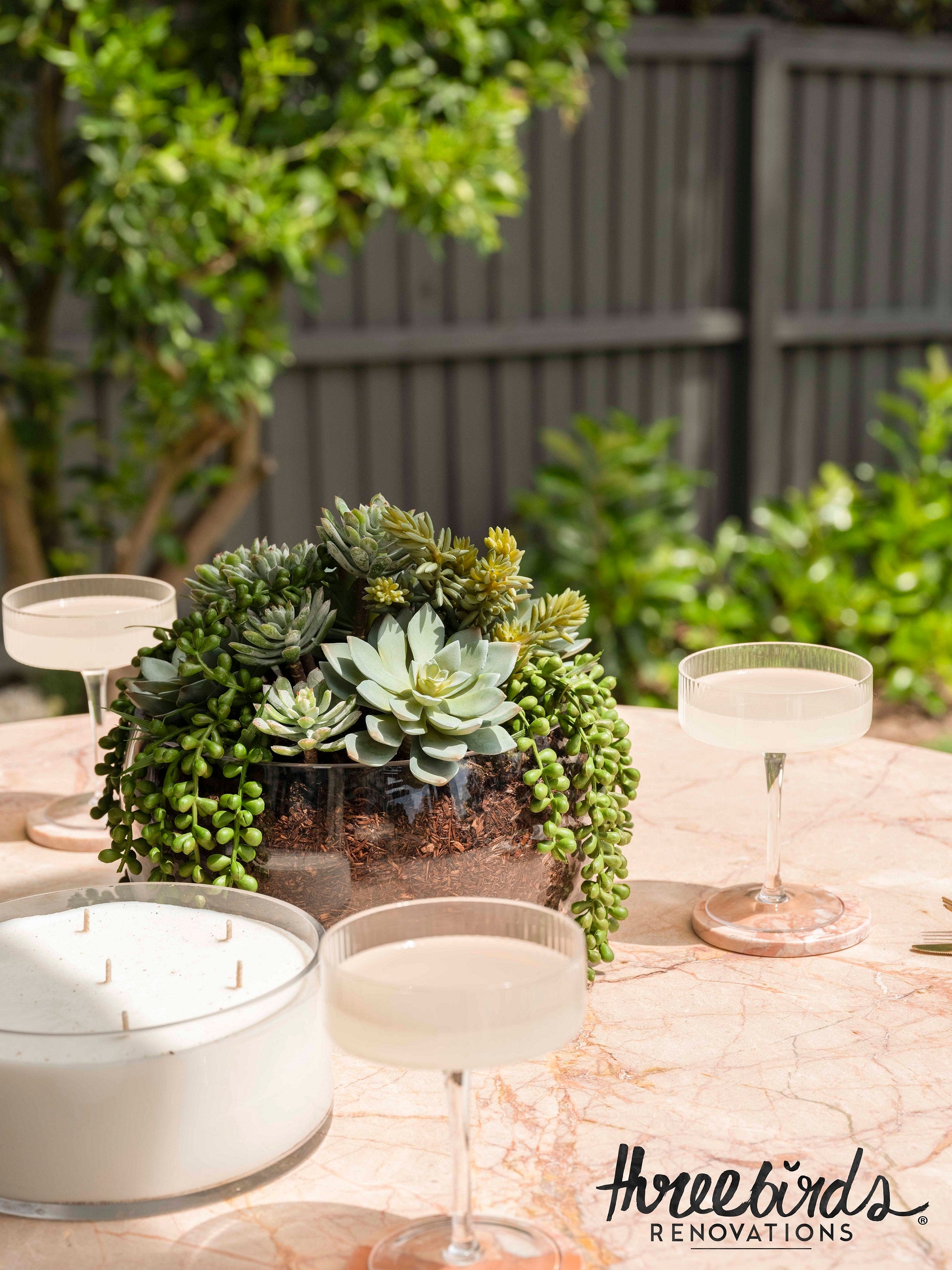 Faux Succulent Mix - Scarlett Bowl | 27cm