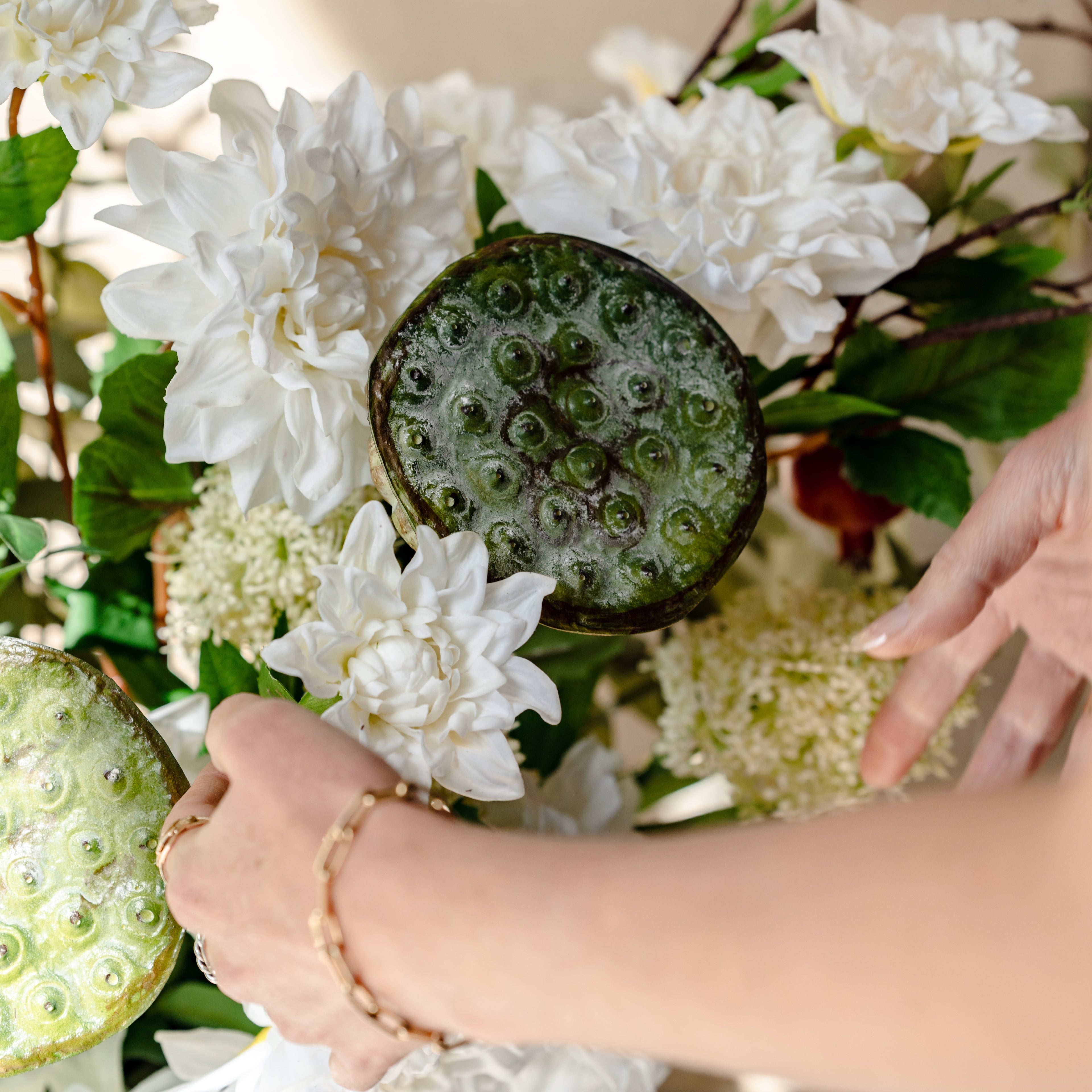 Faux Lotus Bud | Green - 76cm