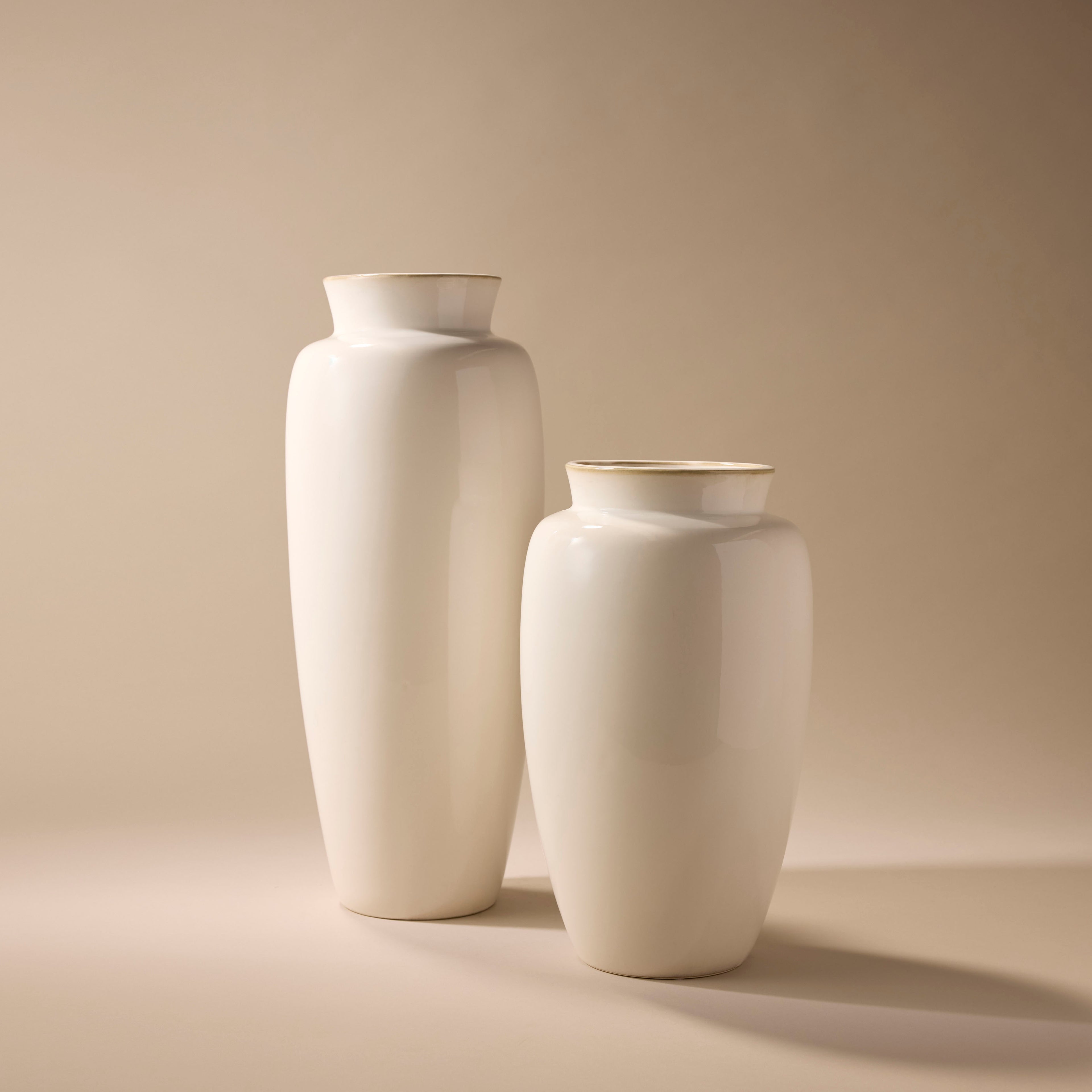 Ceramic Provincial Gloss Vessel | White - 34cm