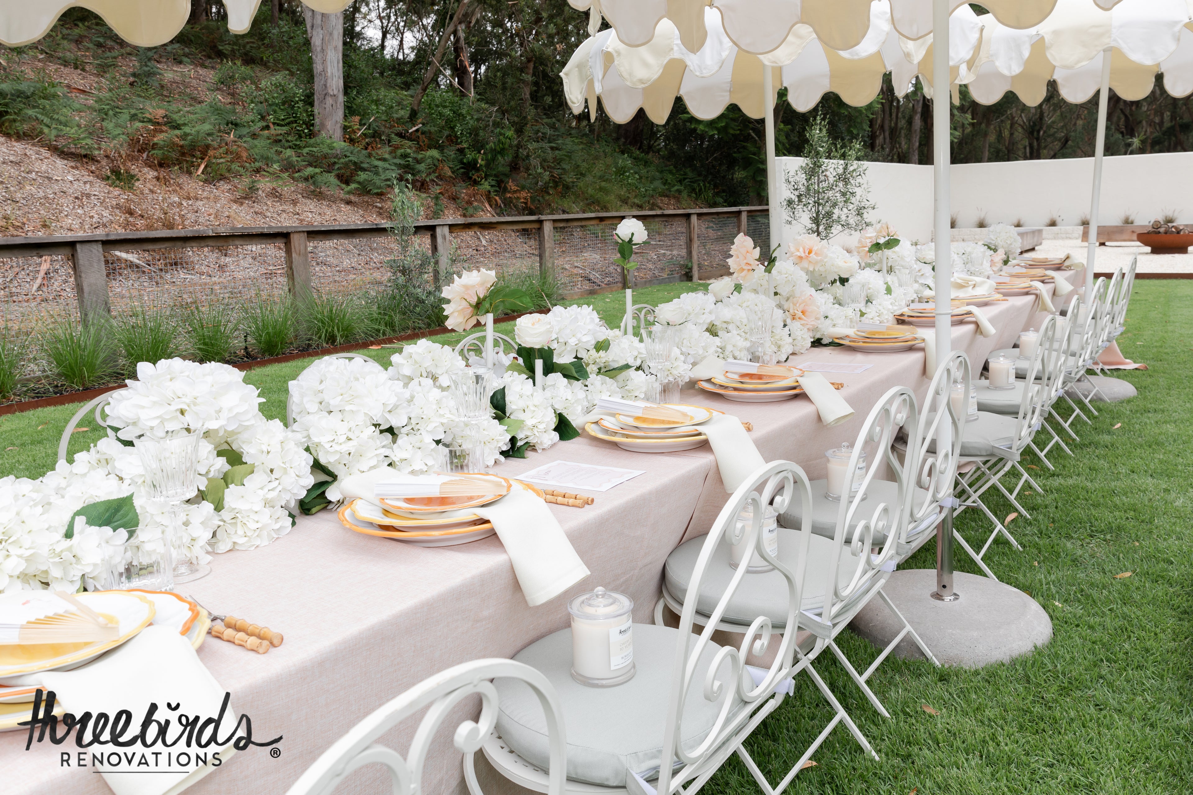 Faux Hydrangea Bush | White - 45cm