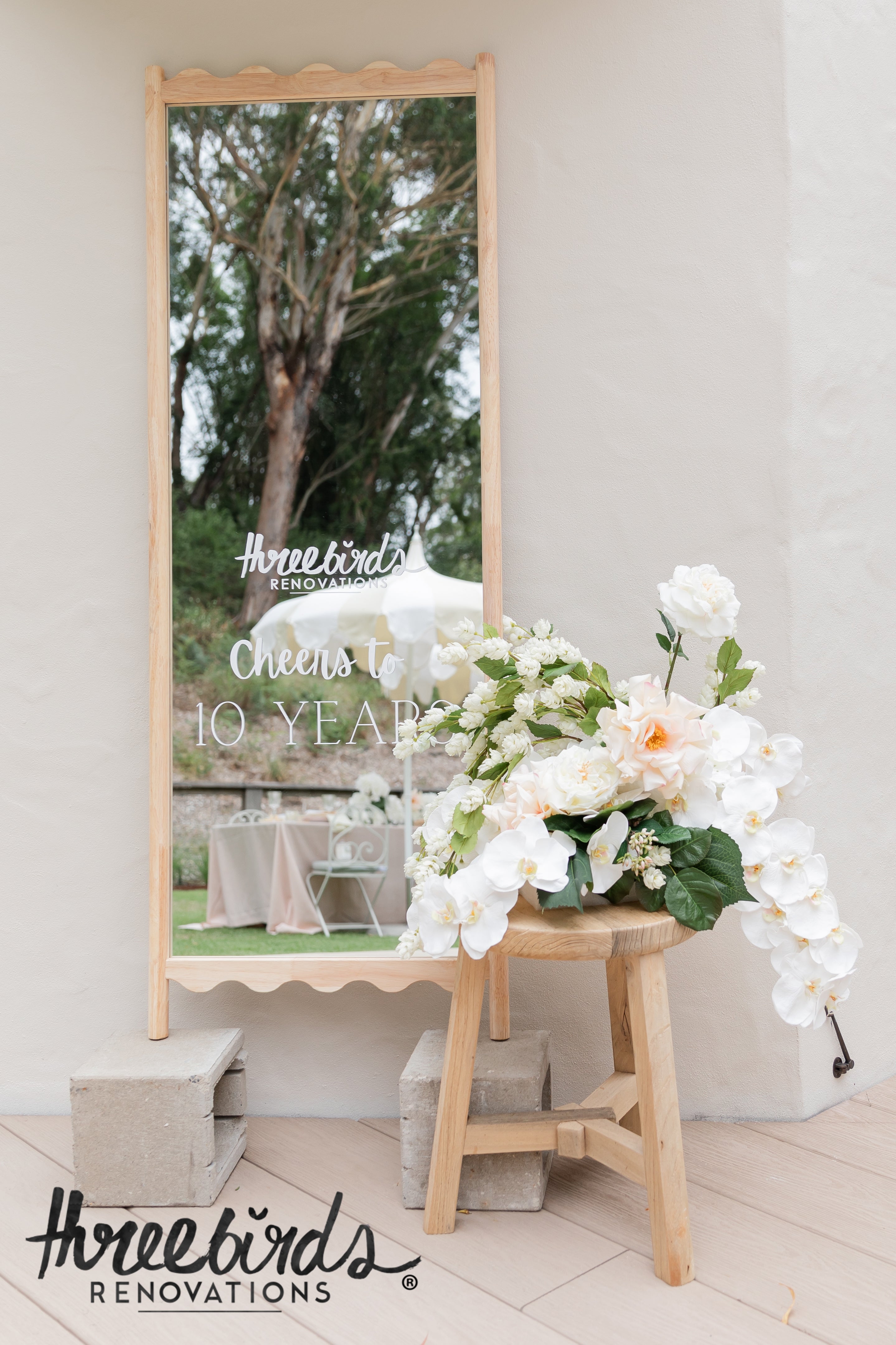 Faux Phalaenopsis Orchid Spray | White - 102cm