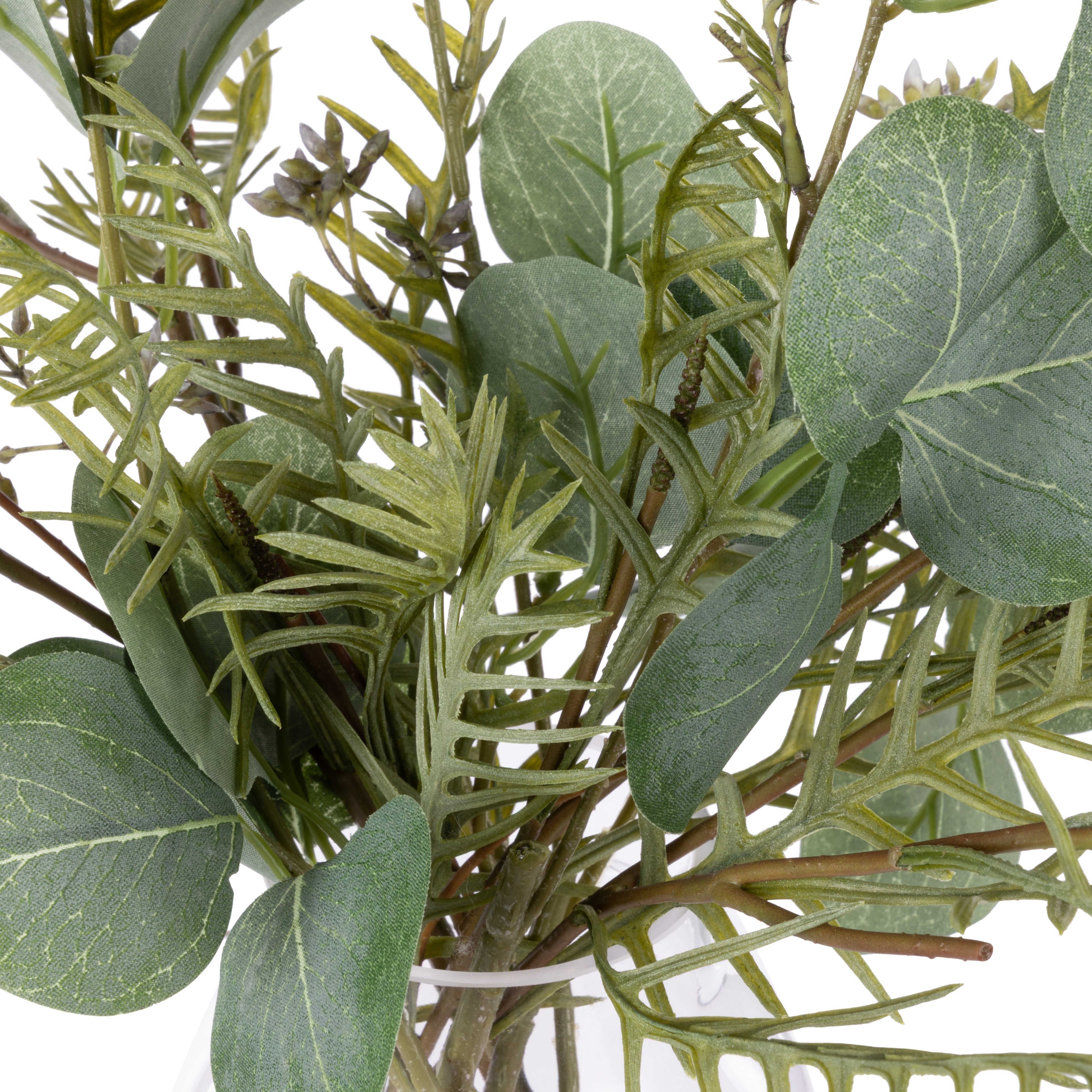 Faux Eucalyptus Pod Grevillea Mix - Adina Vase | Green - 36cm