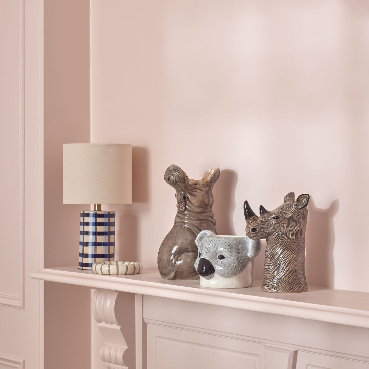 Emporium Leni Table Lamp Blue & Ivory