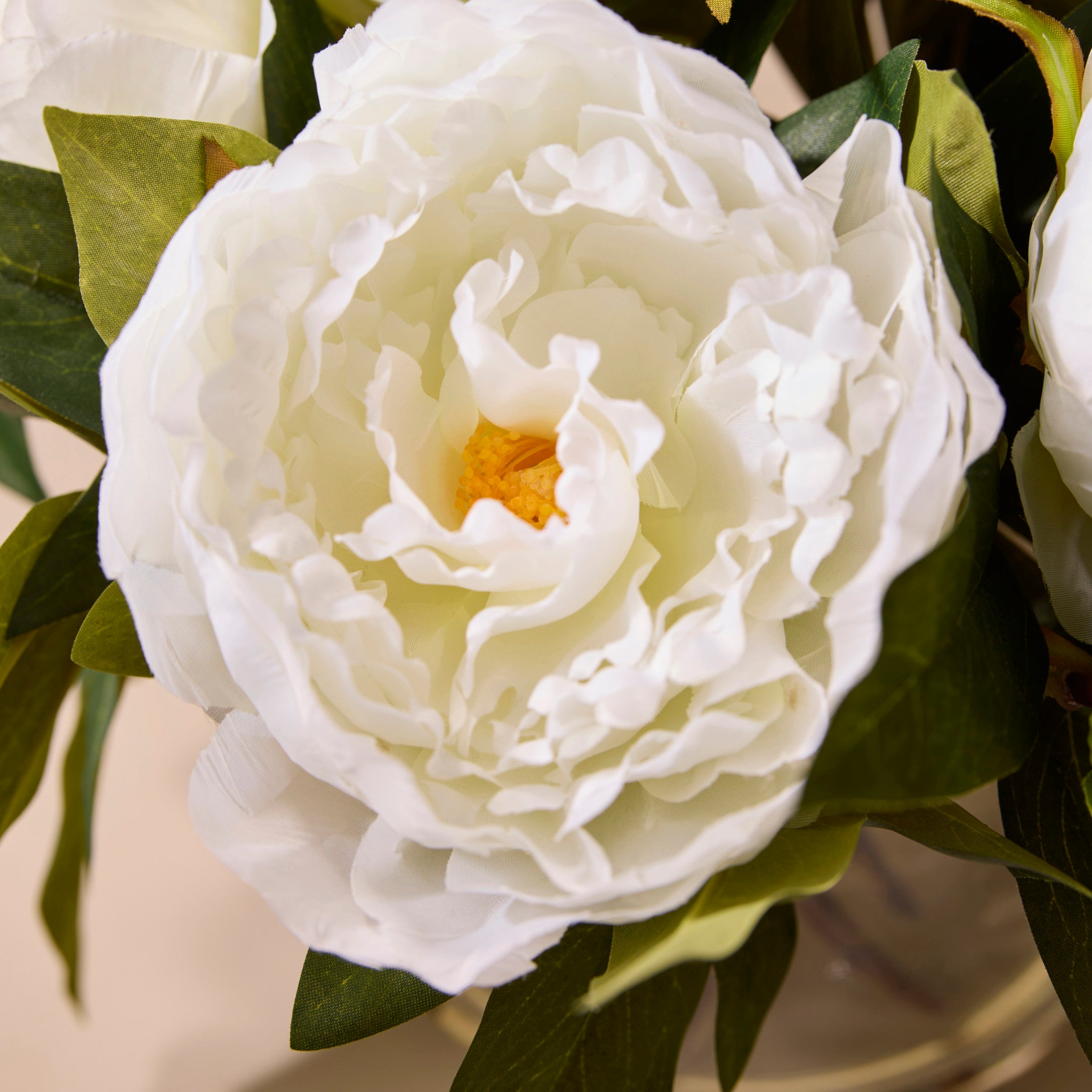 Faux Peony - Classic Bowl | White - 30cm