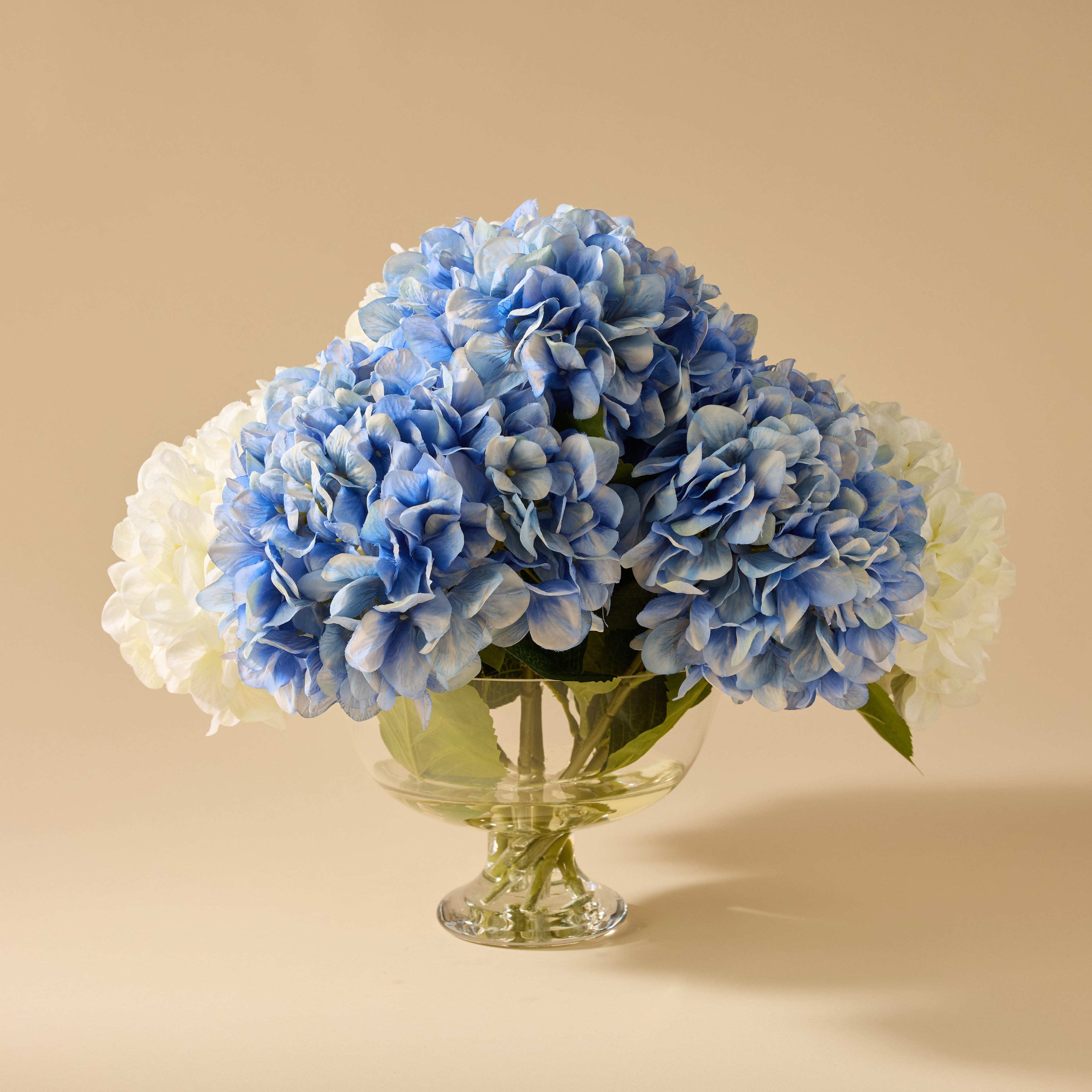 Faux Hydrangea Mix - Dahlia Bowl | Blue & White - 38cm