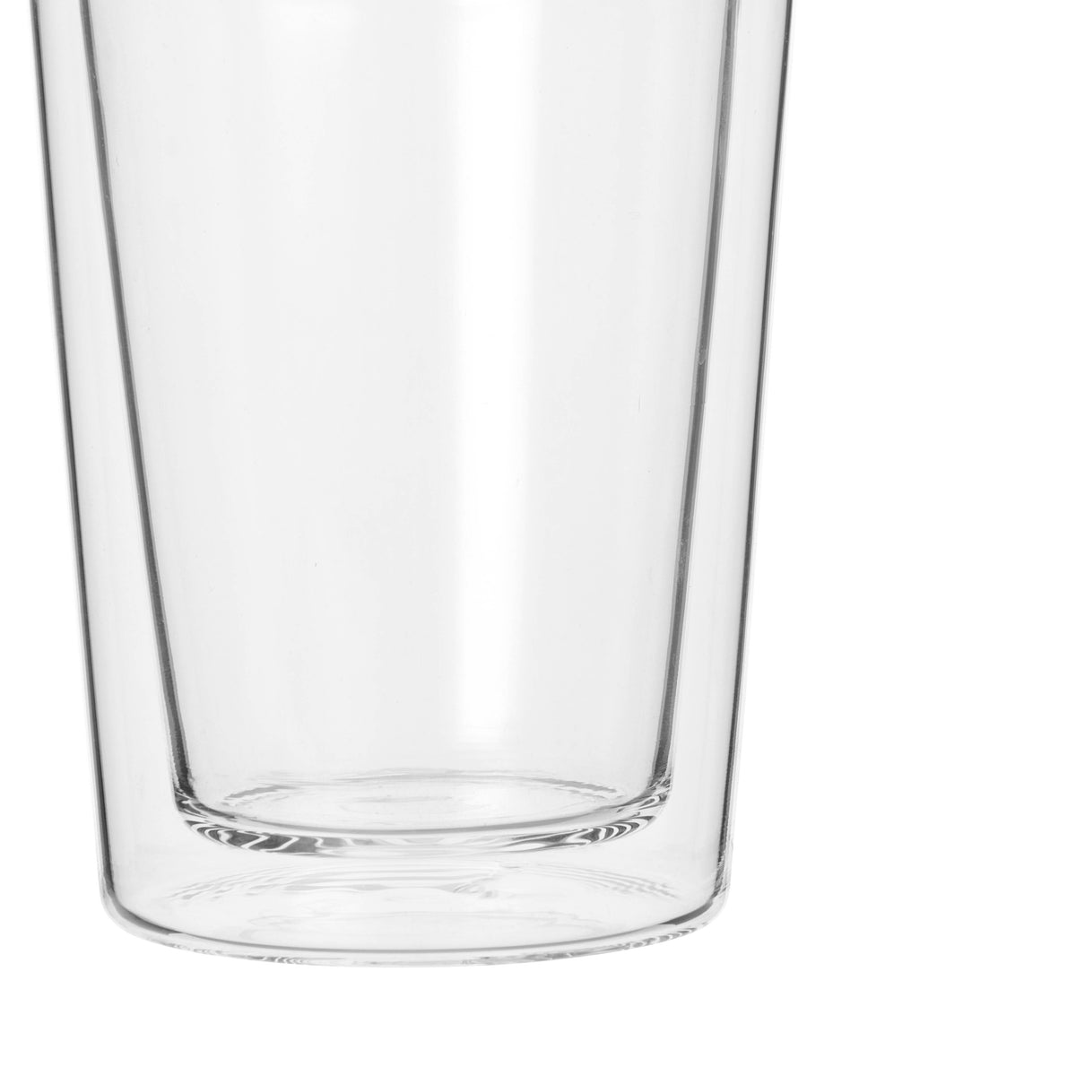 Leaf & Bean 2pcs Set Double Wall & Single Lip Glass Cup Clear