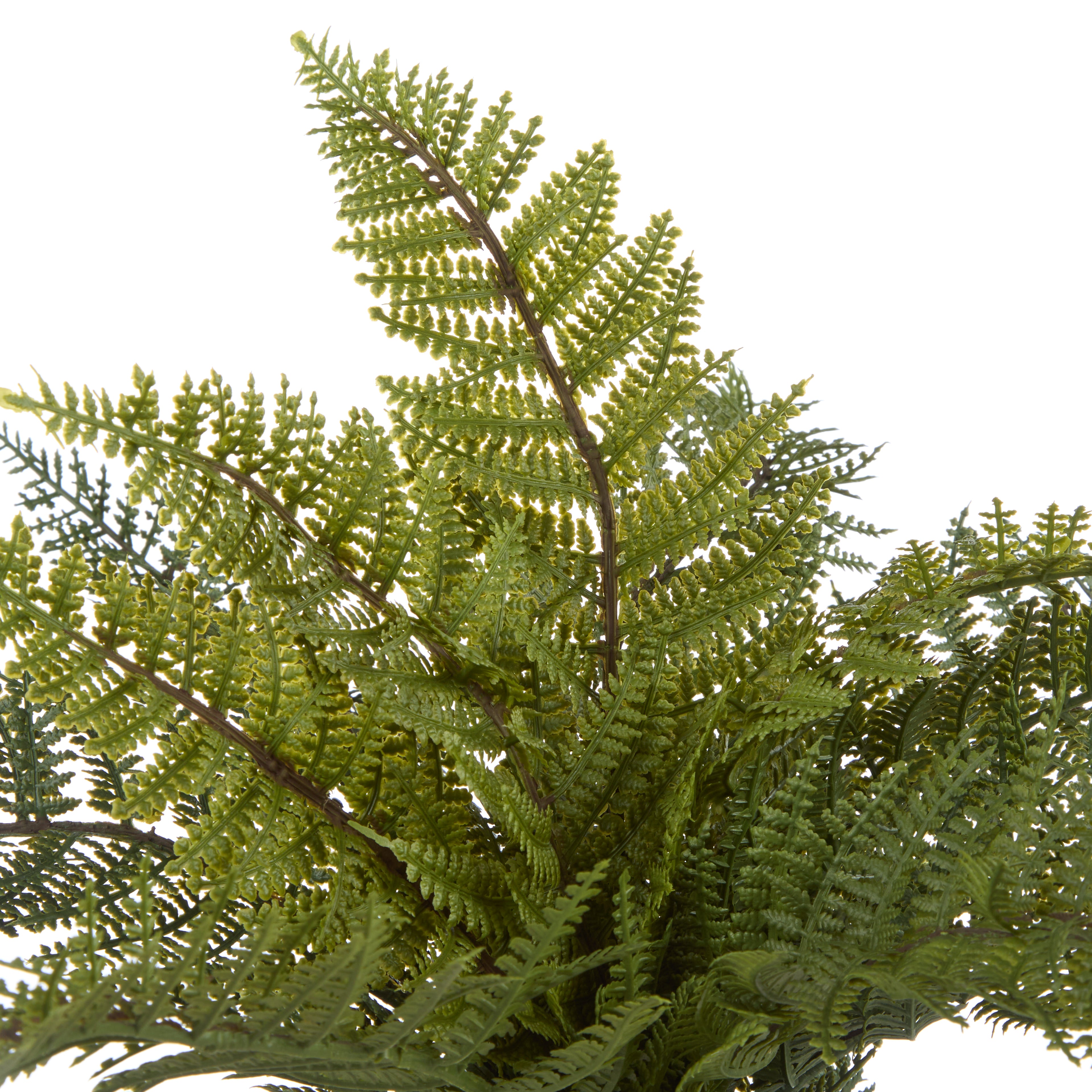 Faux Leatherleaf Fern - Garden Pot | 33cm