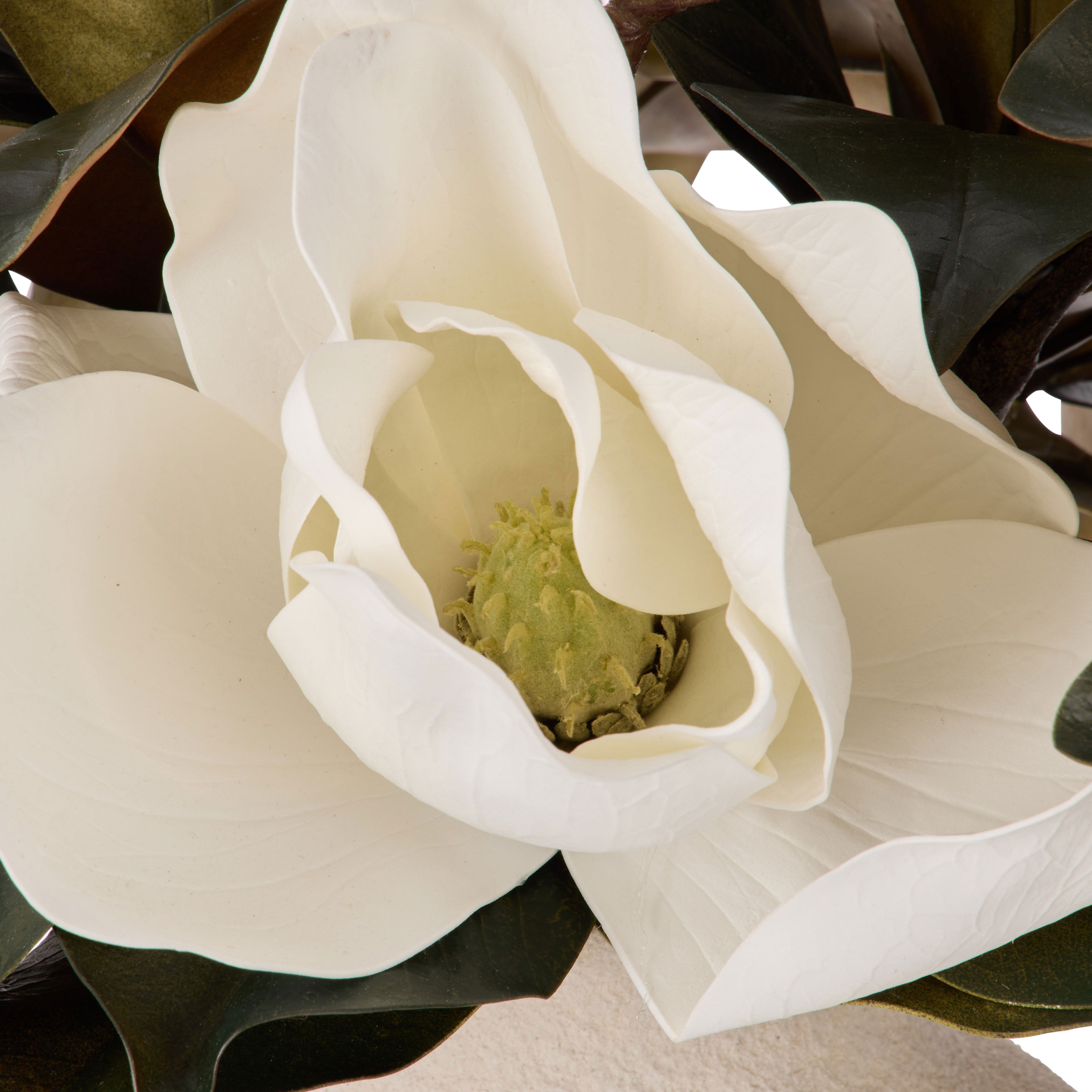 Faux Magnolia Mix - Ryde Vessel | White - 64cm