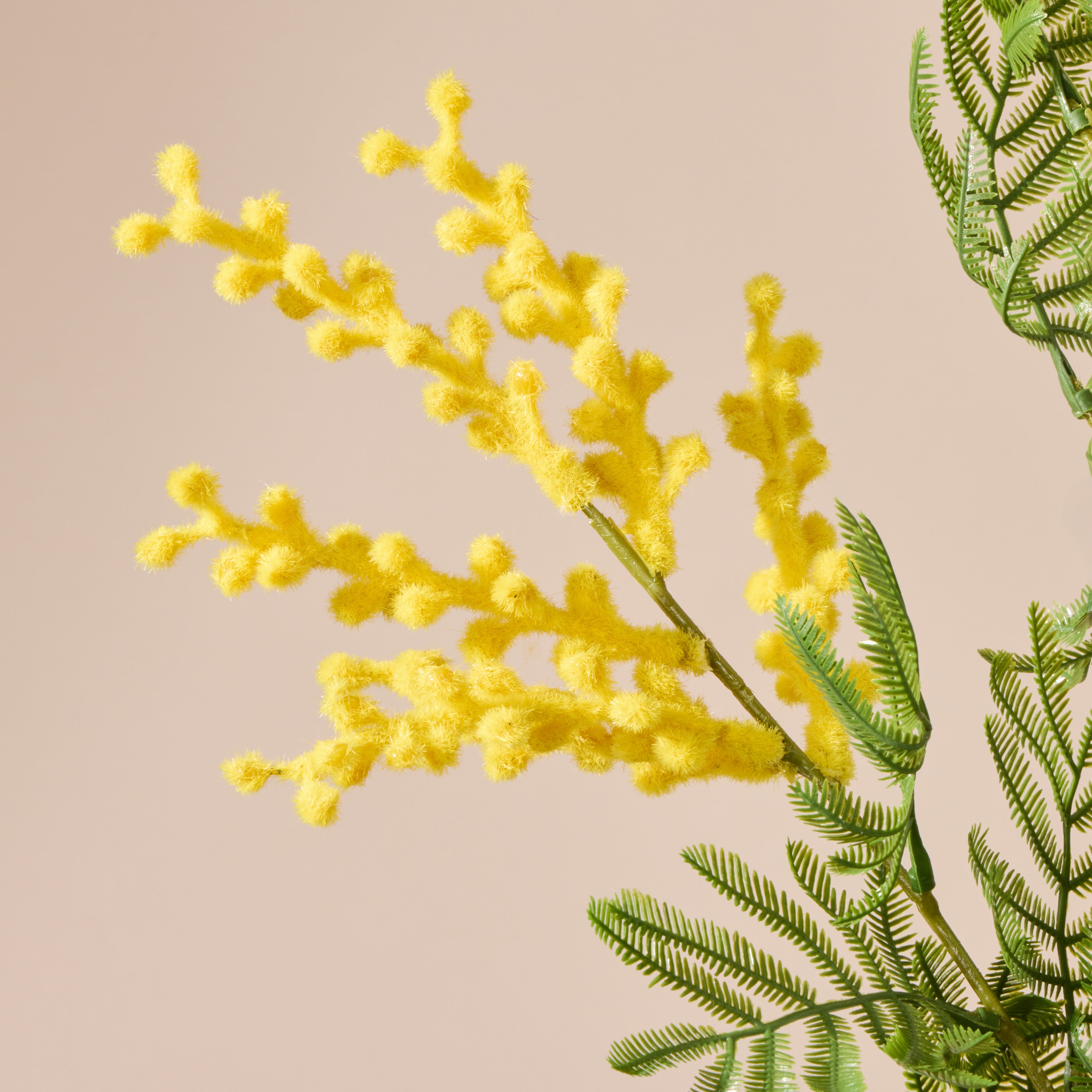Faux Wattle Spray | Yellow - 85cm