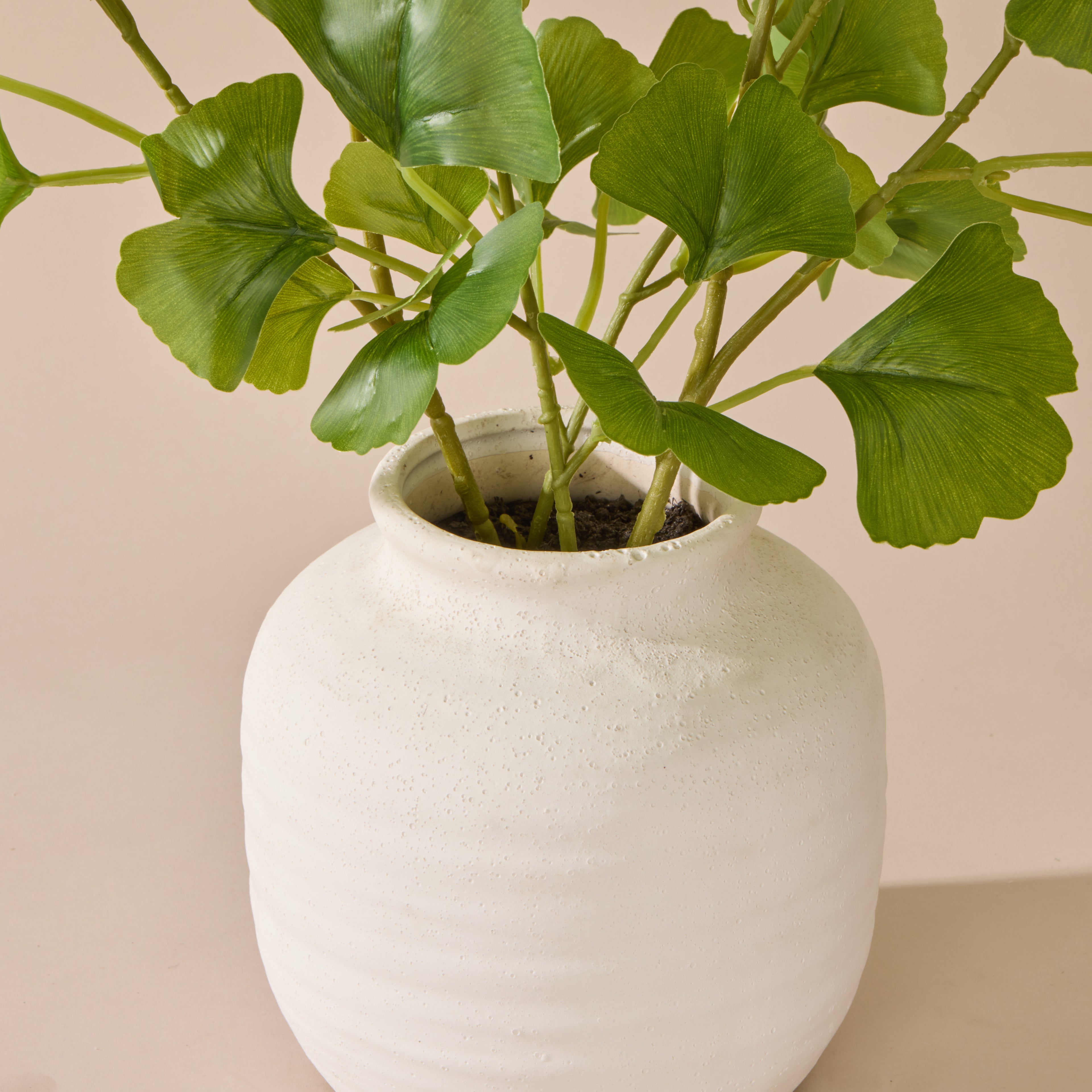 Faux Gingko Mix - Neven Vase | Green - 50cm