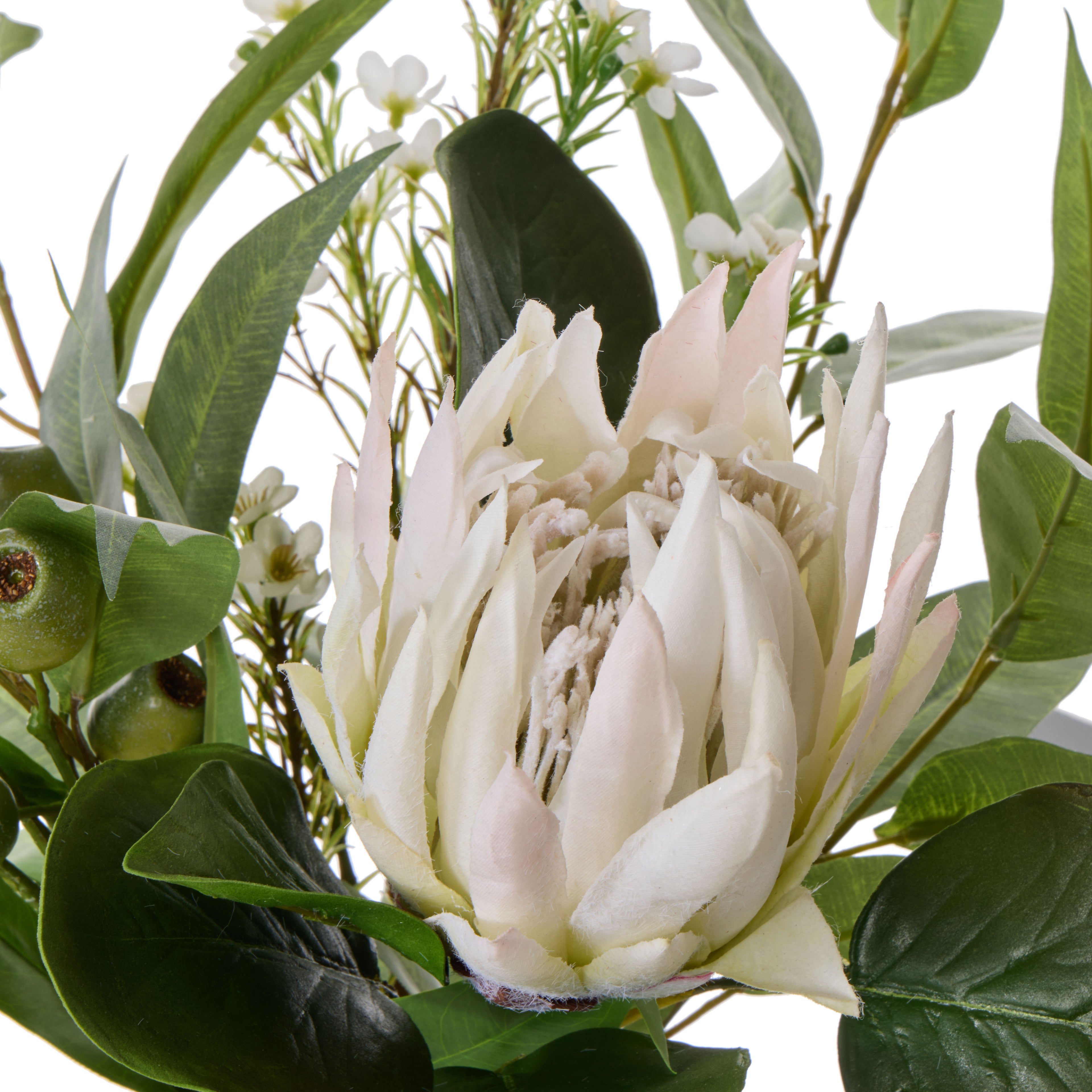 Faux King Protea Native Mix - Claire | Green - 53cm