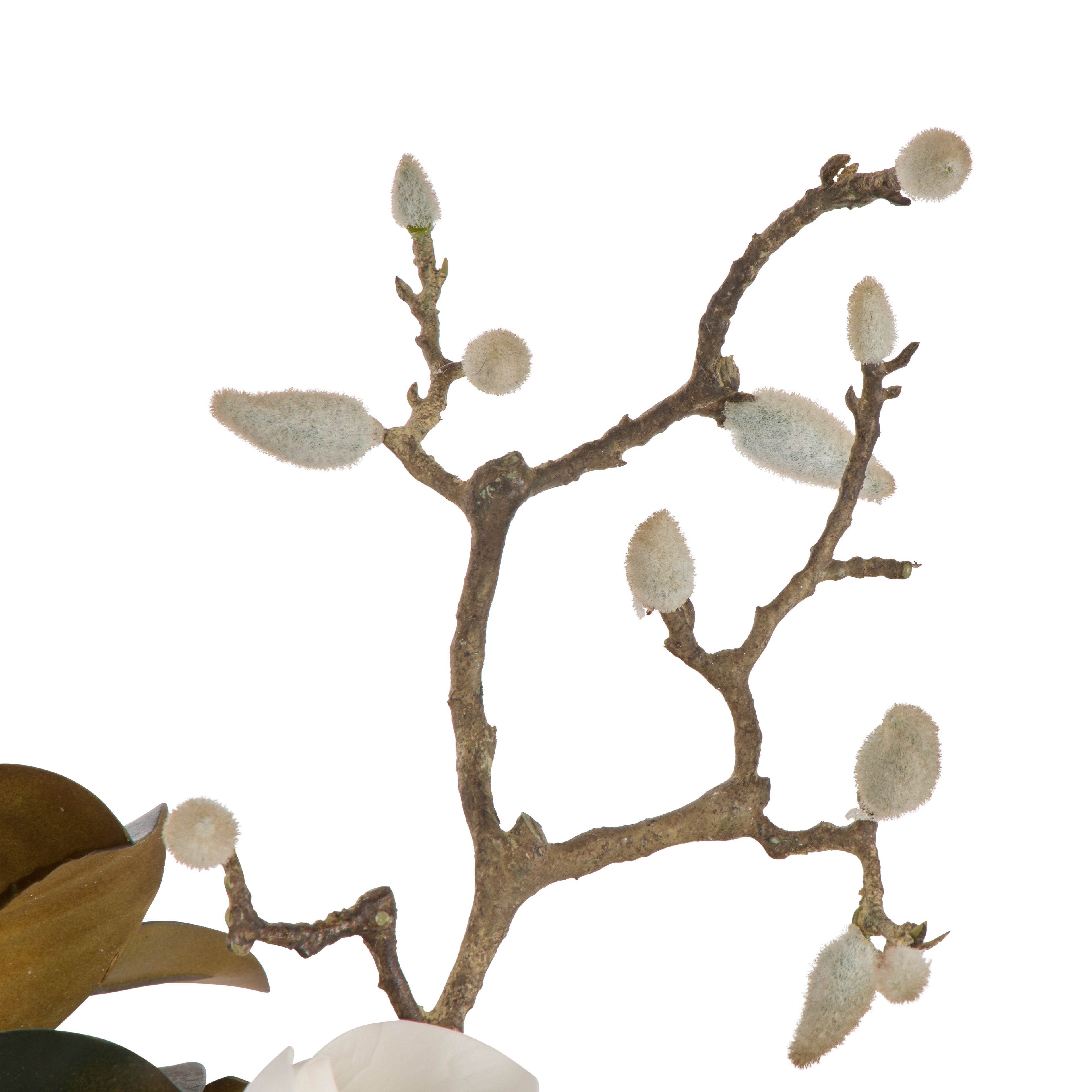 Faux Magnolia Mix - Ryde Vessel | White - 75cm