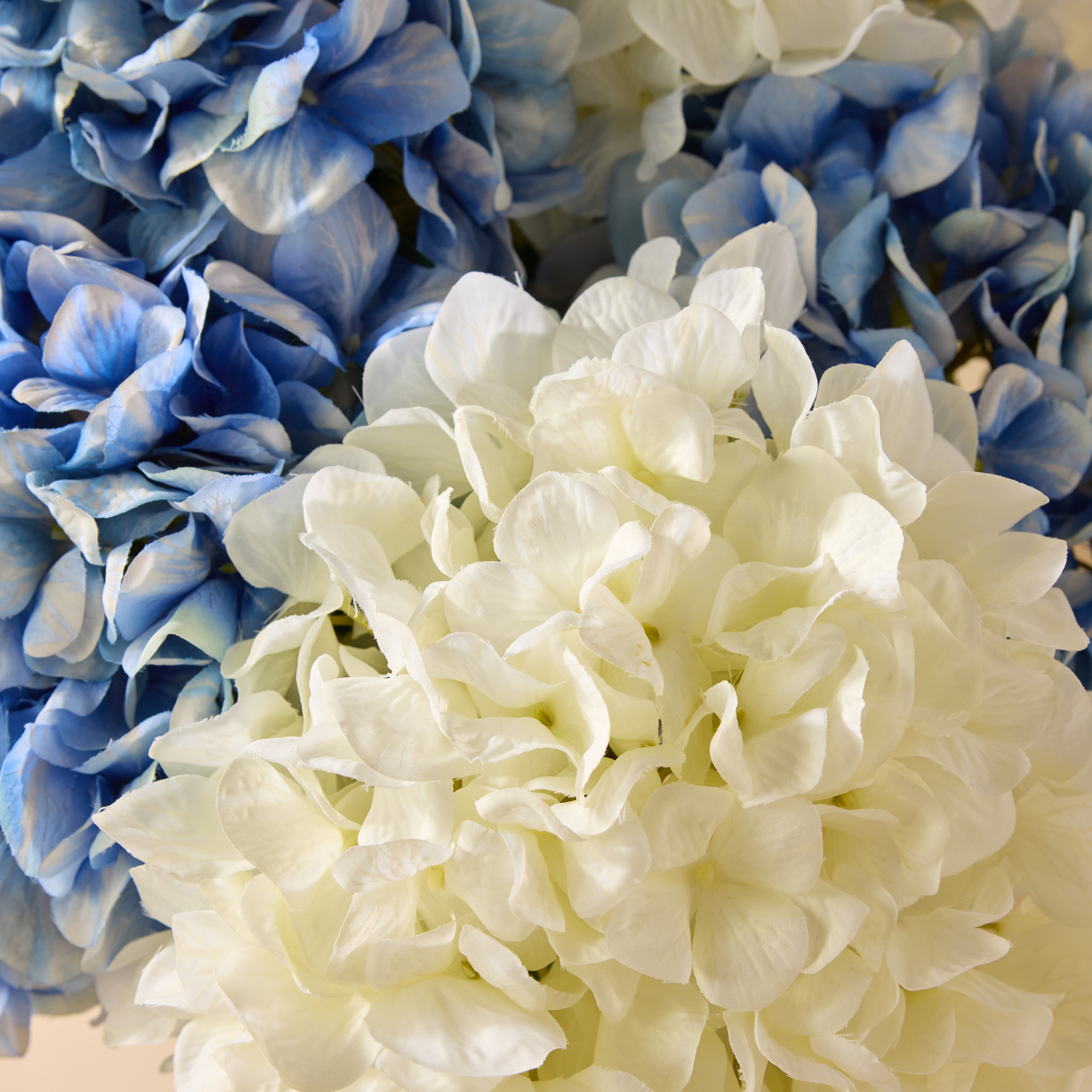 Faux Hydrangea Mix - Dahlia Bowl | Blue & White - 38cm