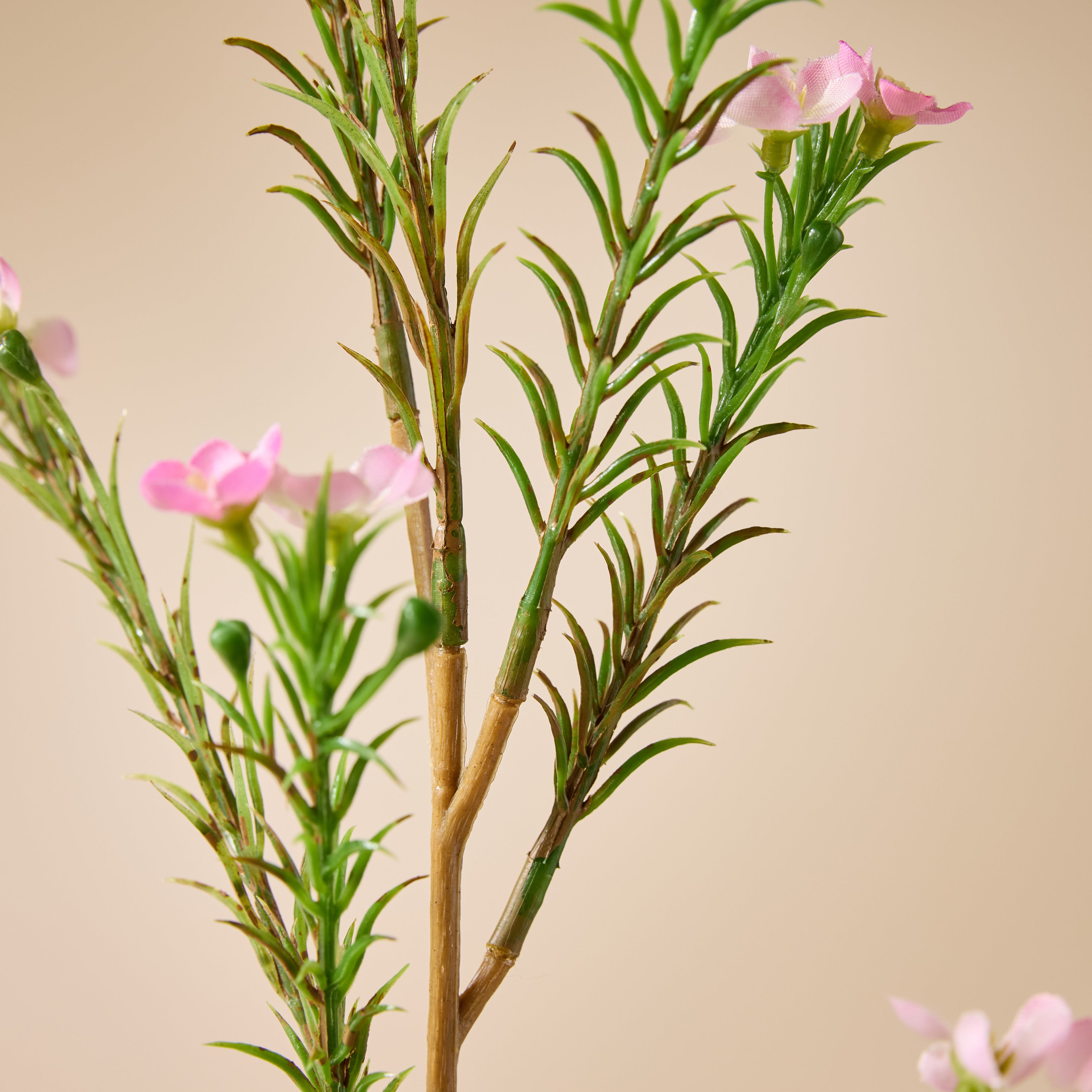 Faux Wax Flower Spray | Pink - 65cm