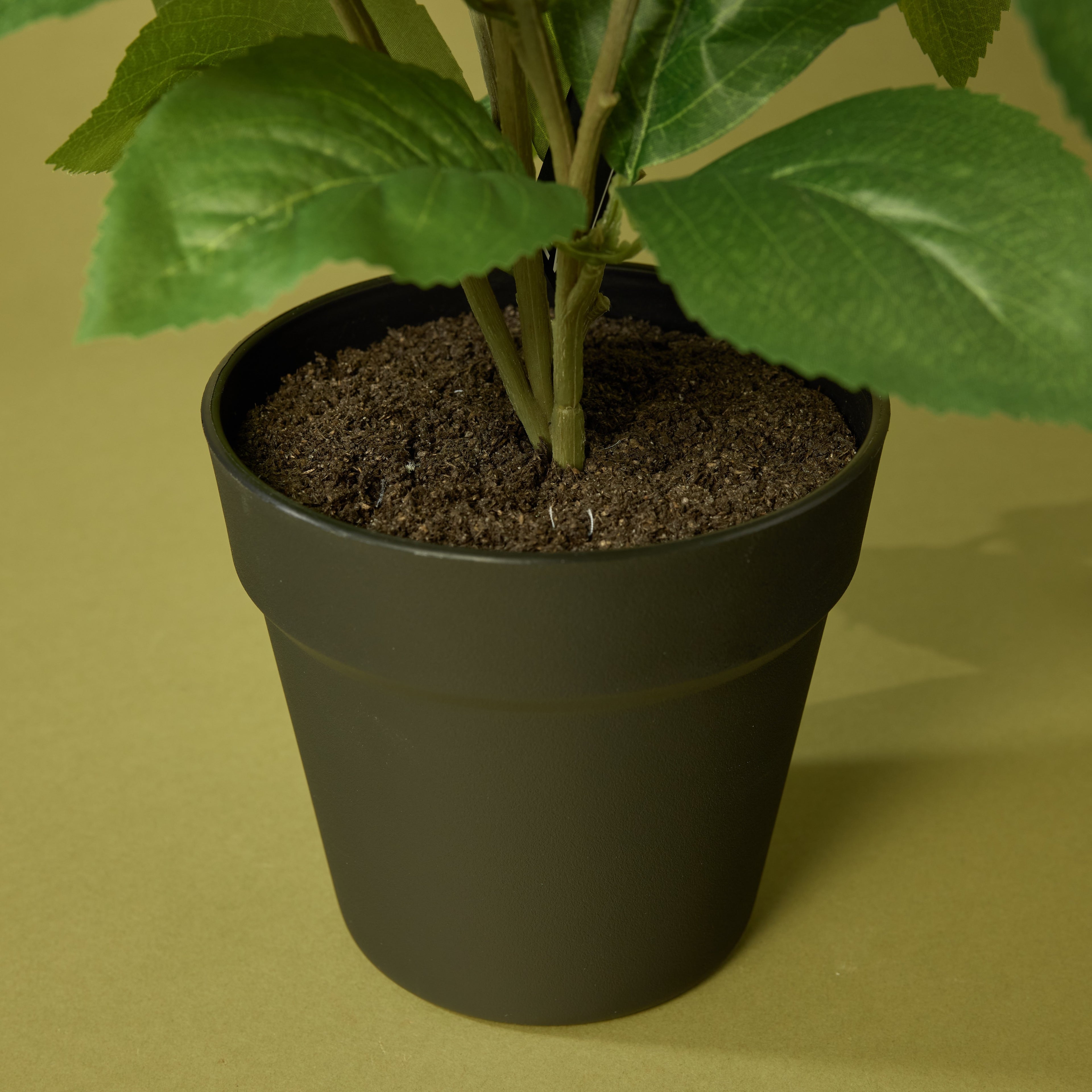 Faux Hydrangea Plant - Garden Pot | White - 59cm