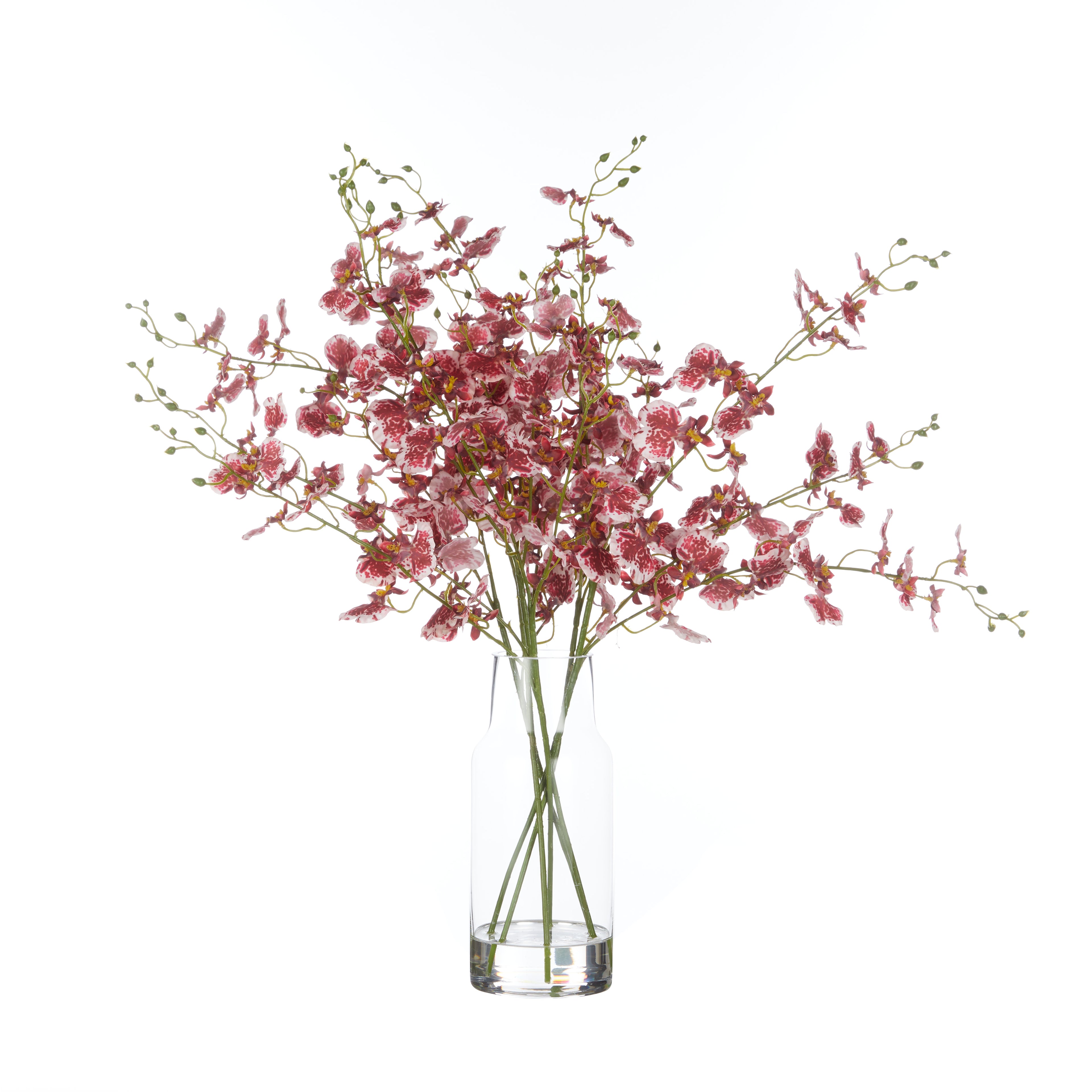Faux Dancing Orchids - Rachel Vase | Burgundy - 57cm