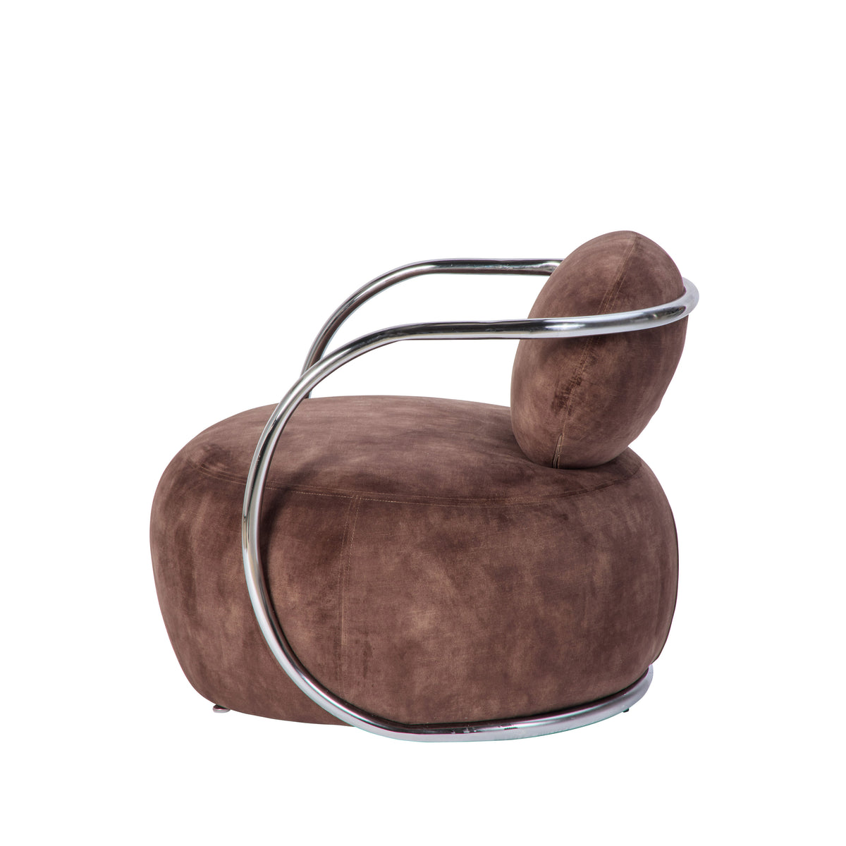 Grand Designs Jex Armchair Antique Brown & Brushed Chrome