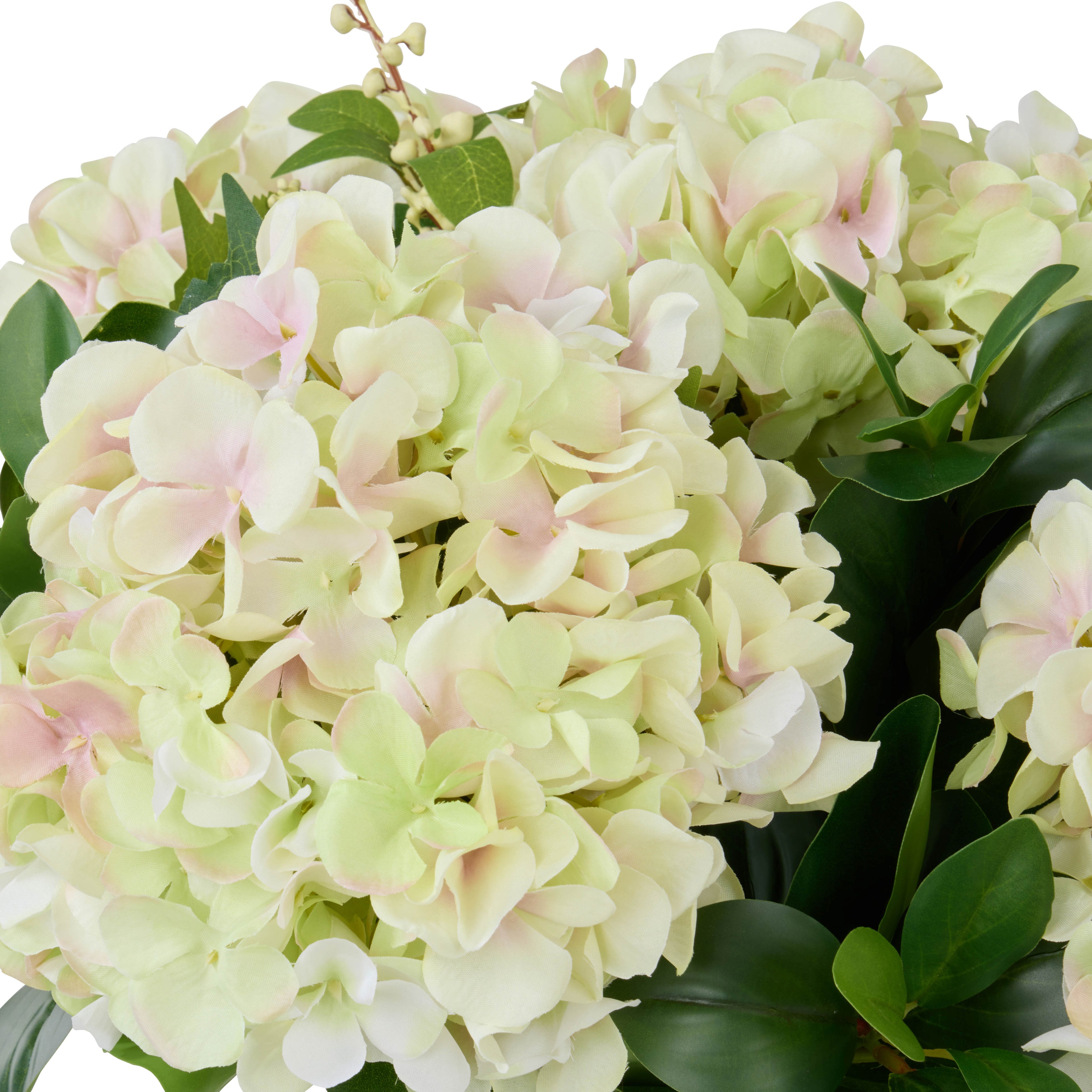 Faux Hydrangea Nite Berry Arrangement - Classic Bowl | Green - 54cm