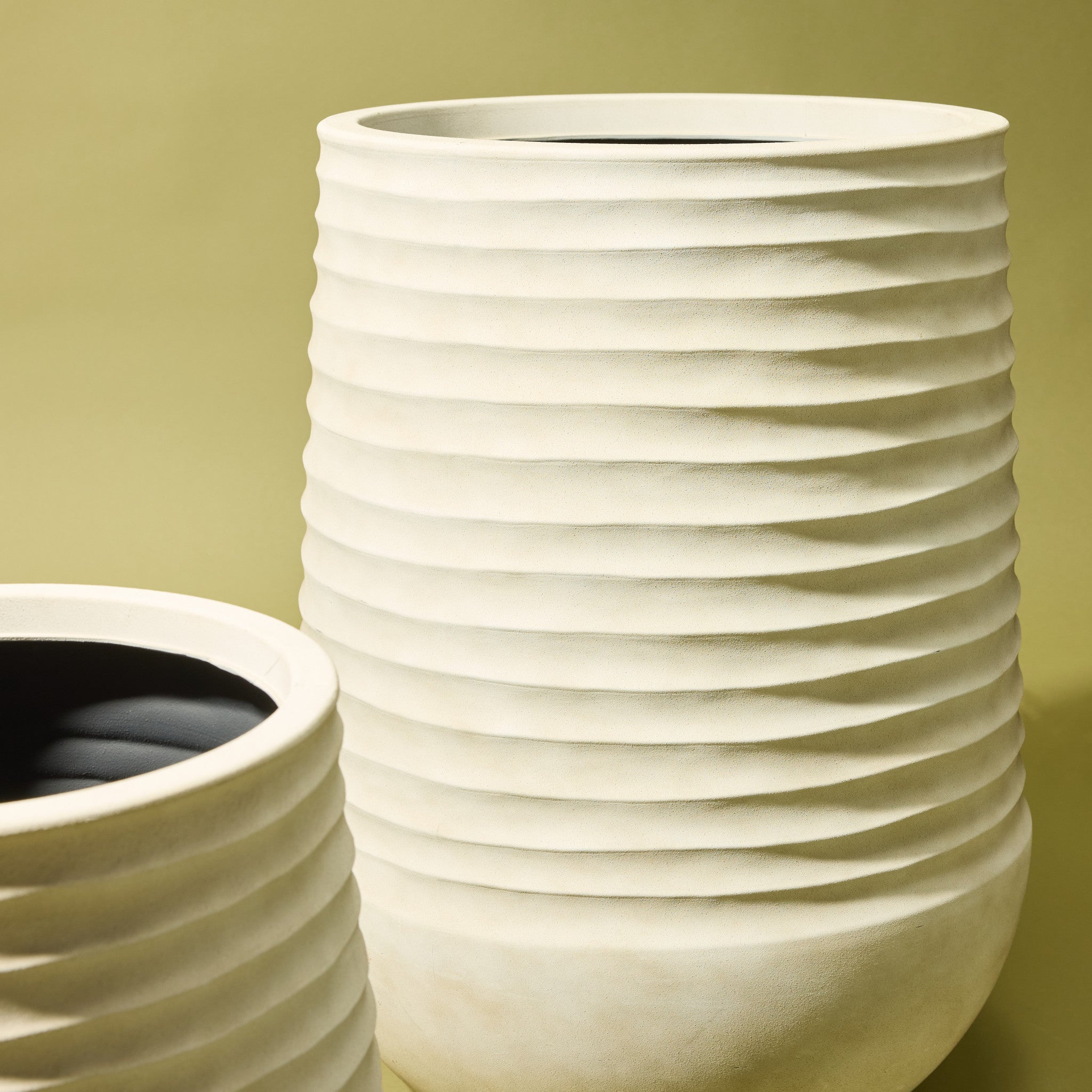 Ryker Tall Stonelite Planter - Set of 2 | Beige