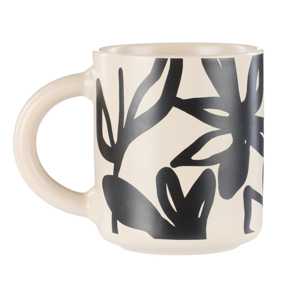 Leaf & Bean Freya Mug & Side Plate 2pcs Set Oat & Black