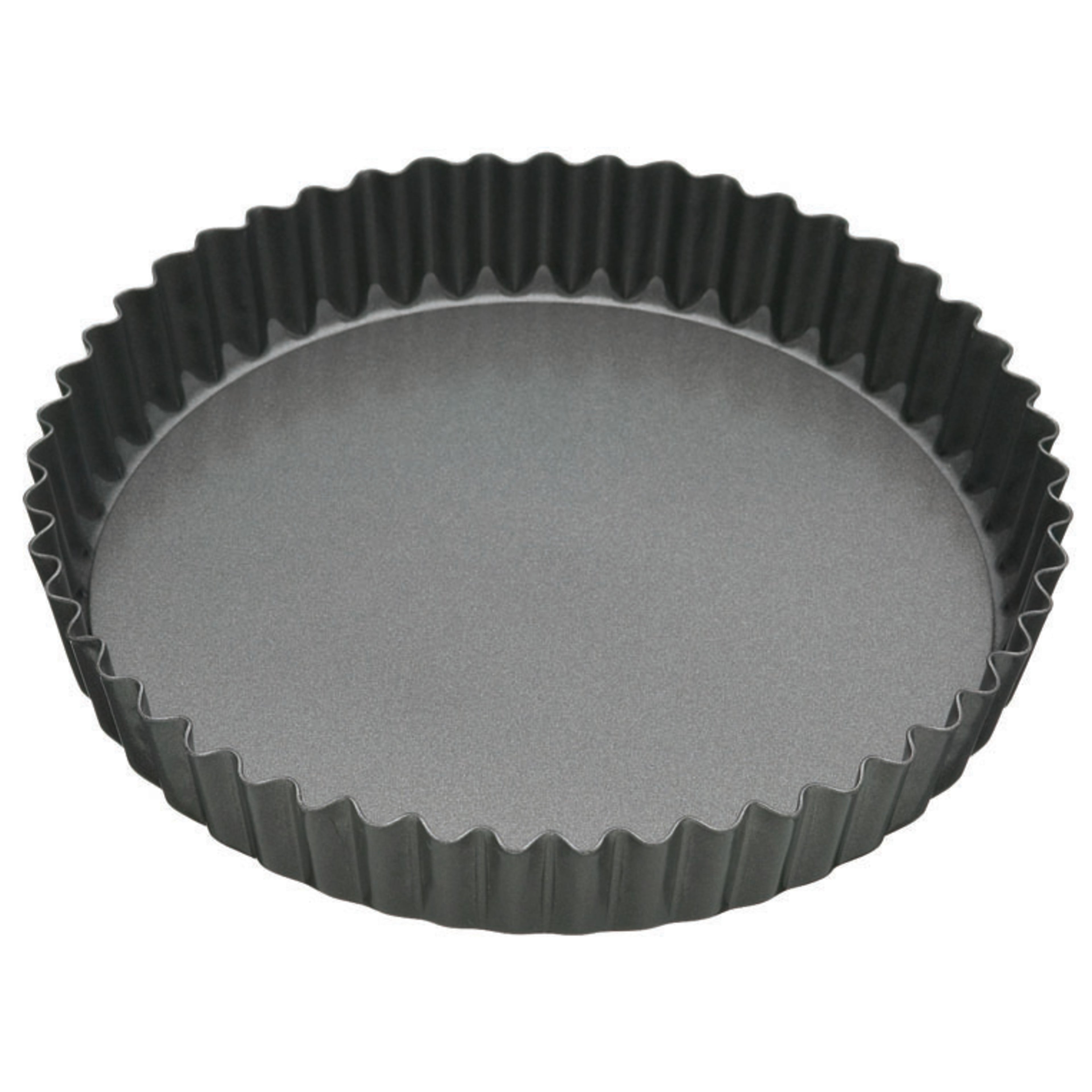 MasterPro Non-Stick Loose Base Round Flan/Quiche Tin Black