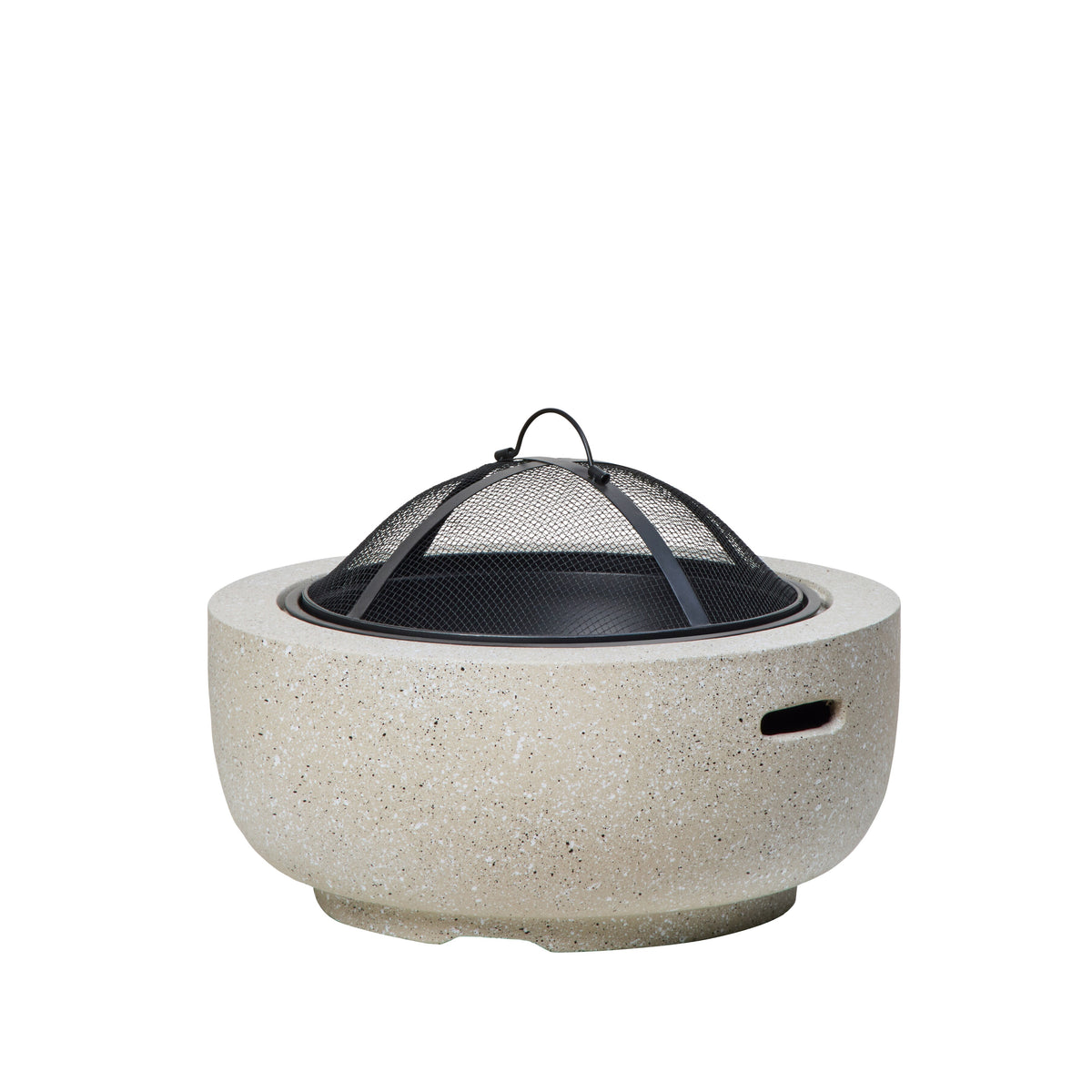 Nova Fire Pit with Cover | Light Grey - 38cm