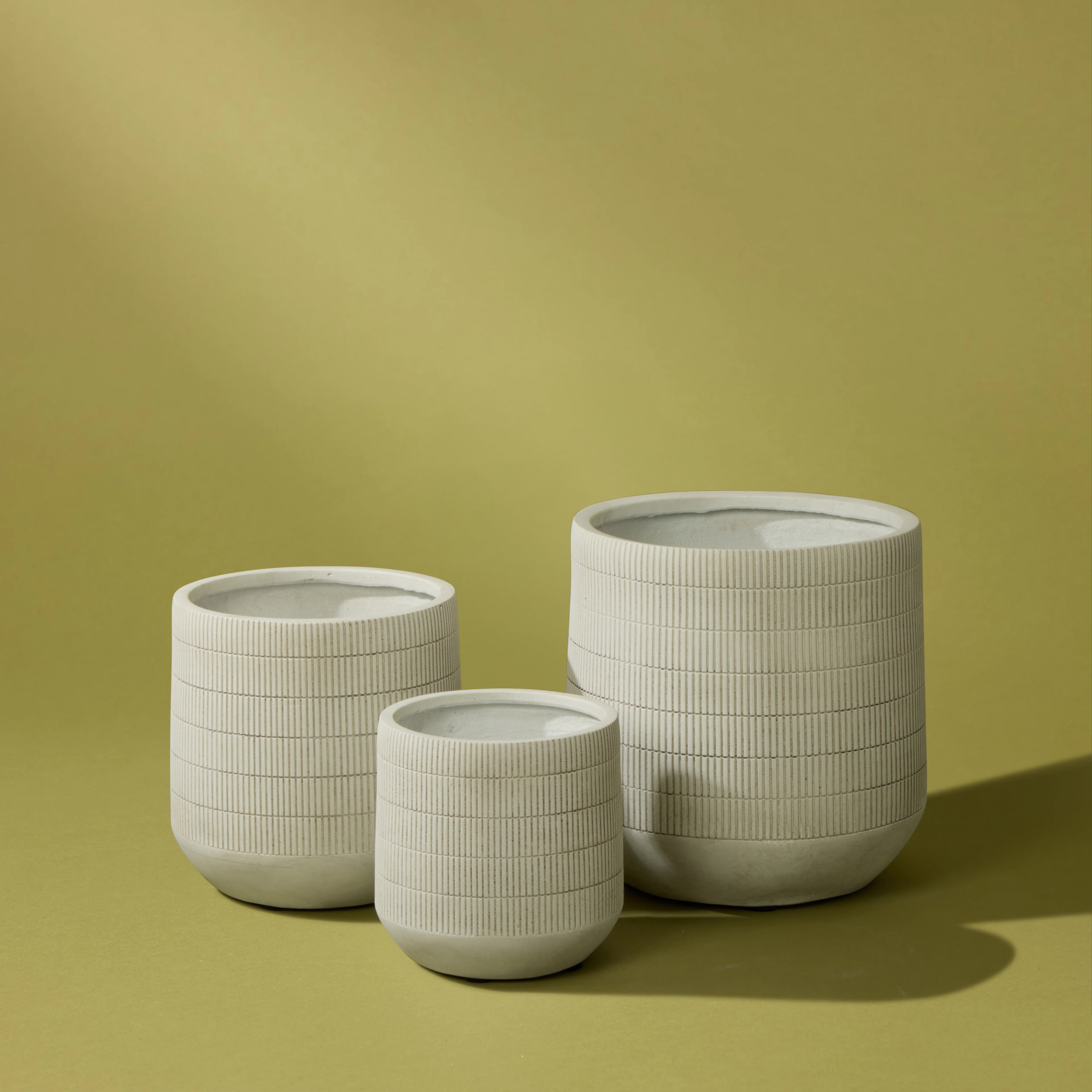 Otto Planter Set of 3 | White - 43cm