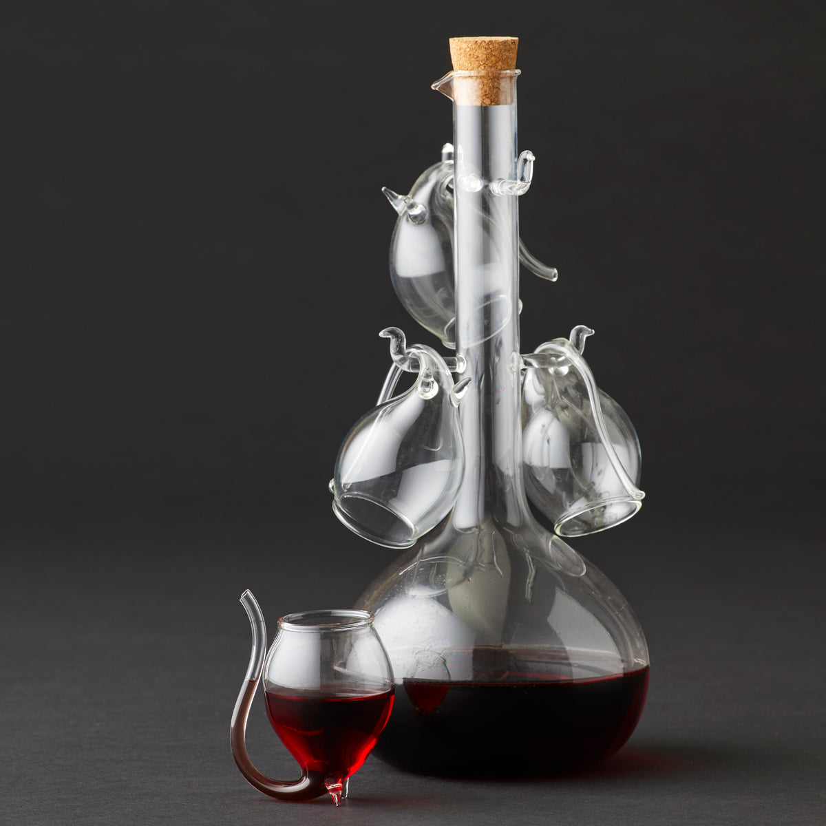 Davis & Waddell Fine Foods Port Flask & Sippers 5pcs Set