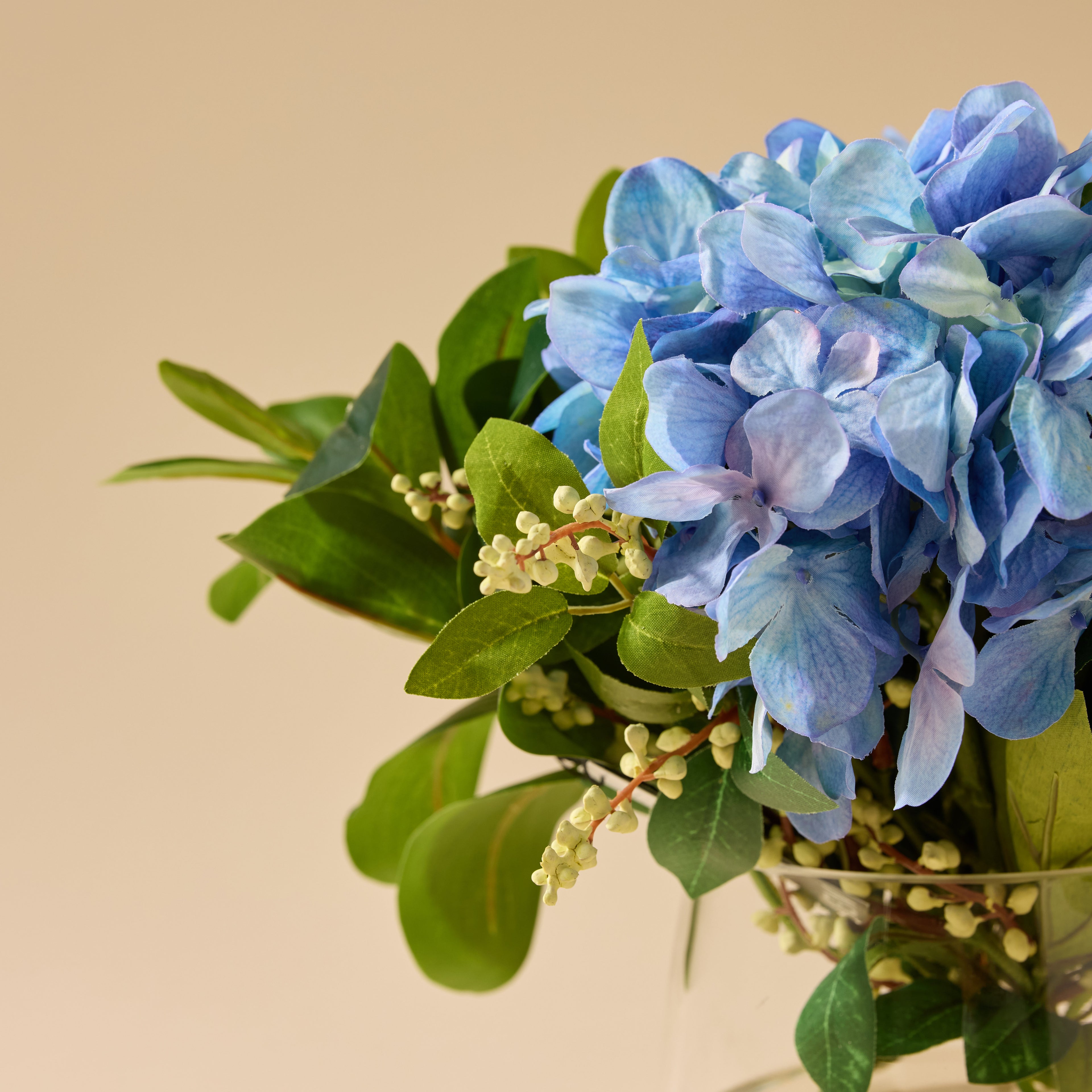 Faux Hydrangea Nite Berry - Classic Bowl | Blue - 43cm