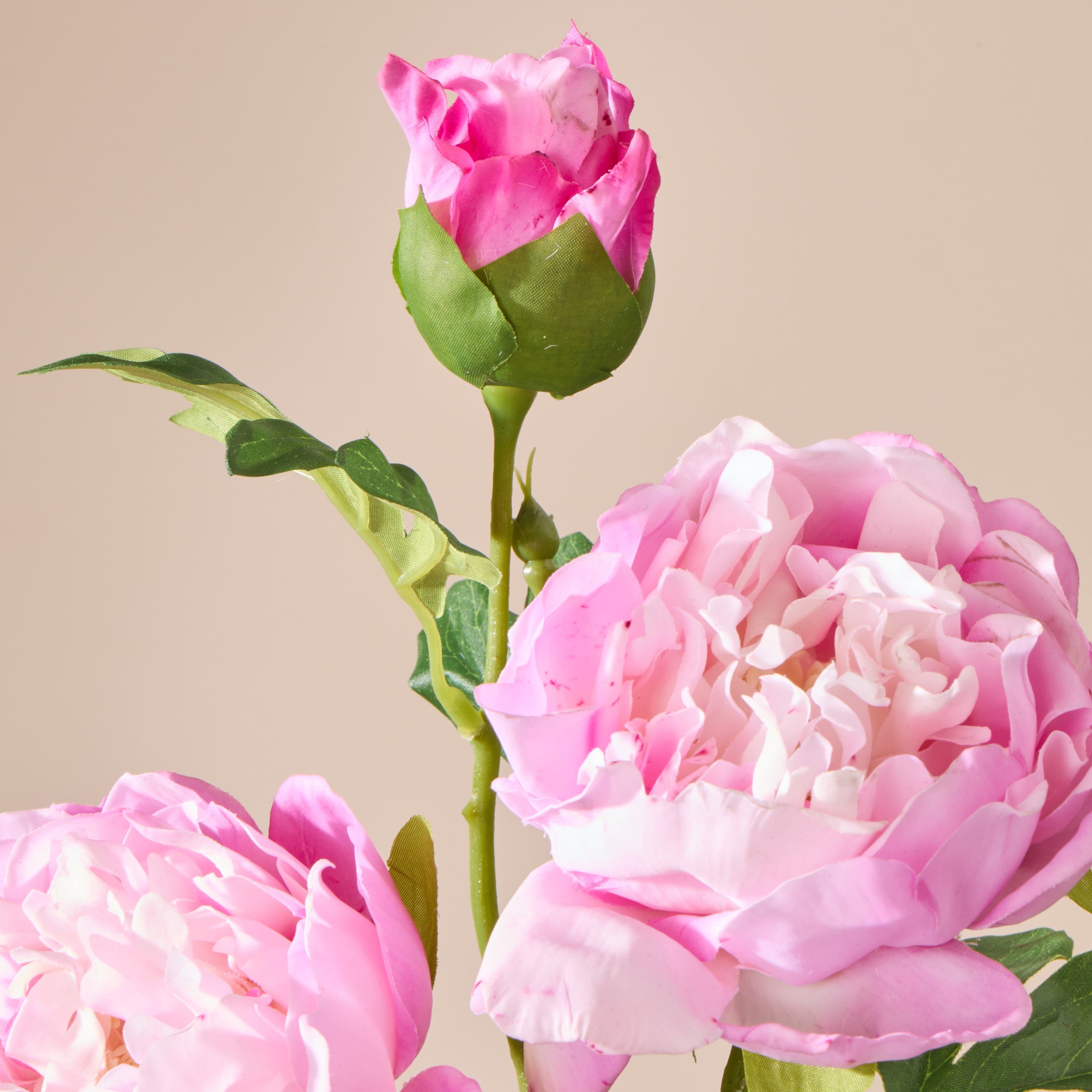 Faux Peony Spray Real Touch | Purple - 72cm